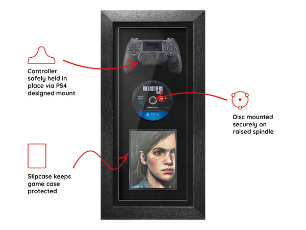 PS4 Controller, Disc & Game Frame