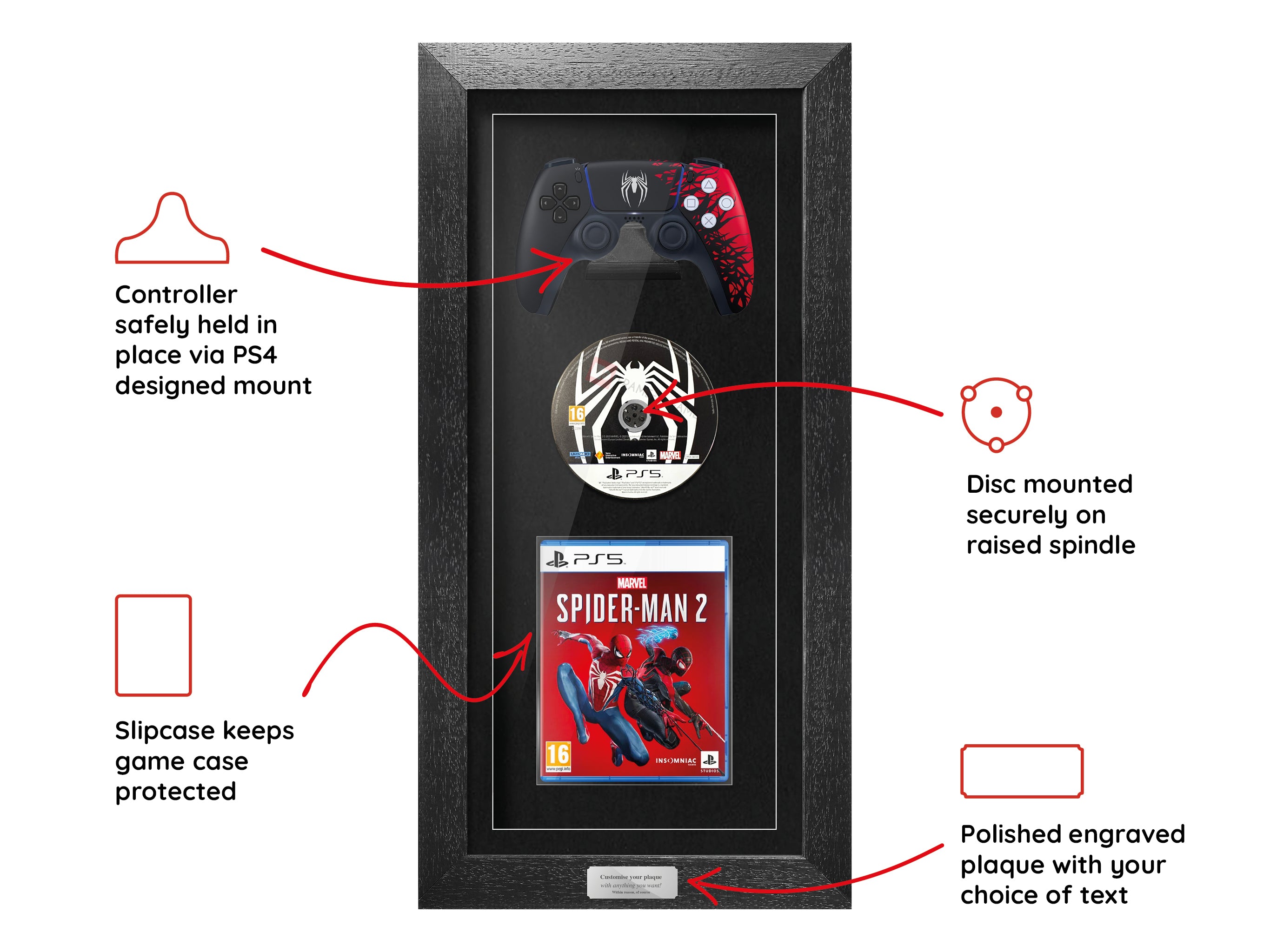 PS5 Controller, Disc & Game Frame