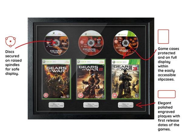 The Gears of War Trilogy (Xbox) Exhibition Range Framed Games