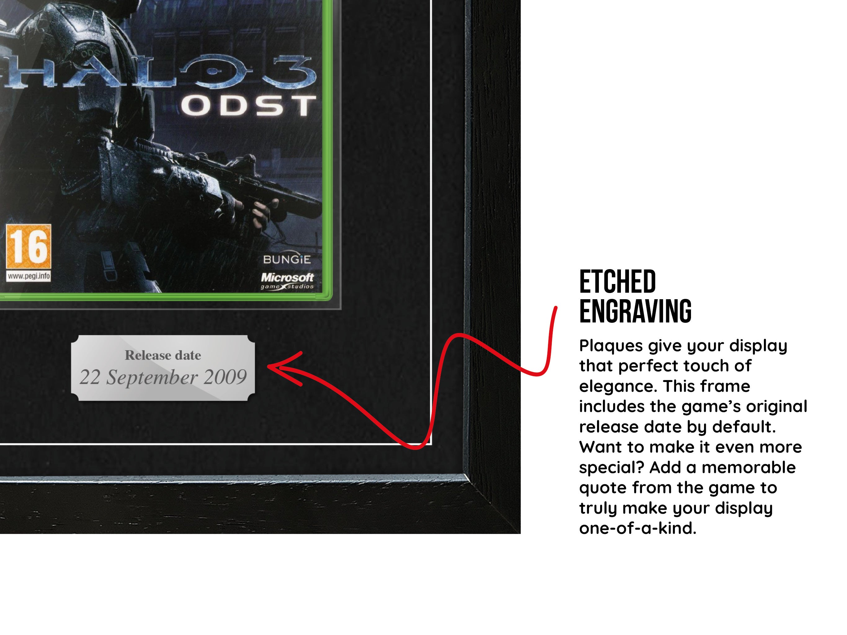 Halo 3: ODST (Xbox 360) Exhibition Range Framed Game