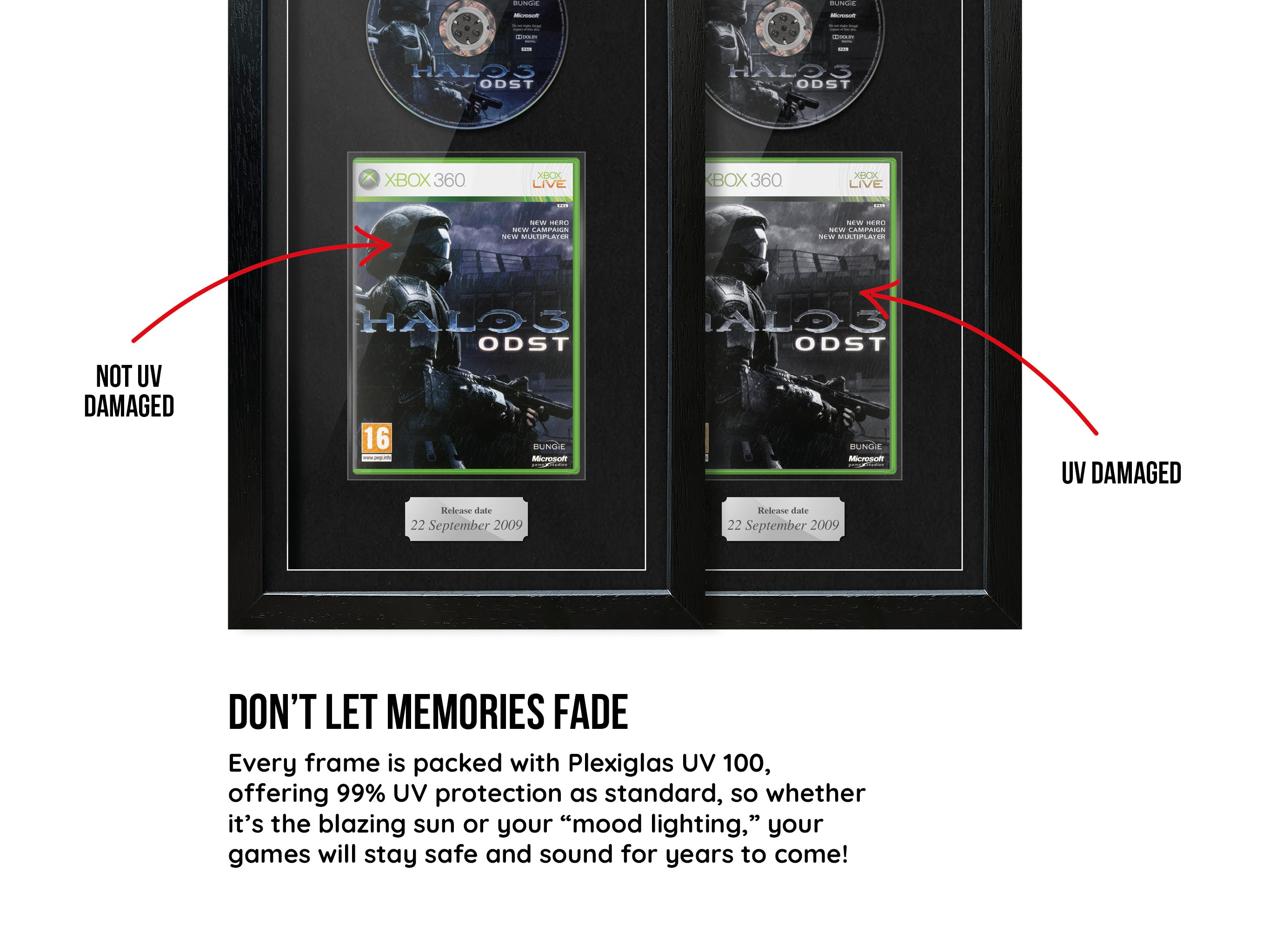 Halo 3: ODST (Xbox 360) Exhibition Range Framed Game
