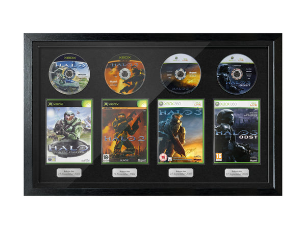 The Halo Trilogy + ODST (Xbox) Quadrilogy Exhibition Range Framed Games