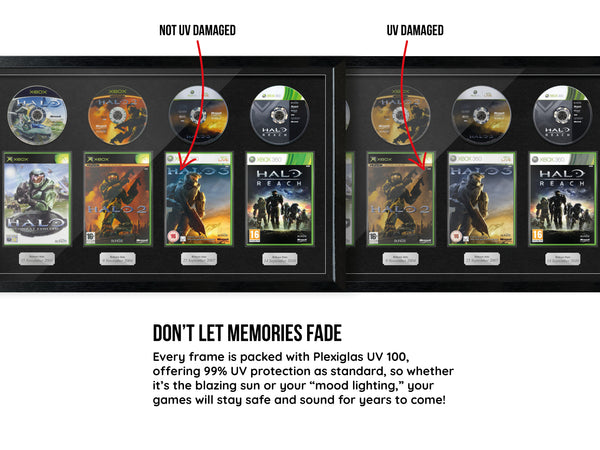 The Halo Trilogy + Reach (Xbox) Quadrilogy Exhibition Range Framed Games