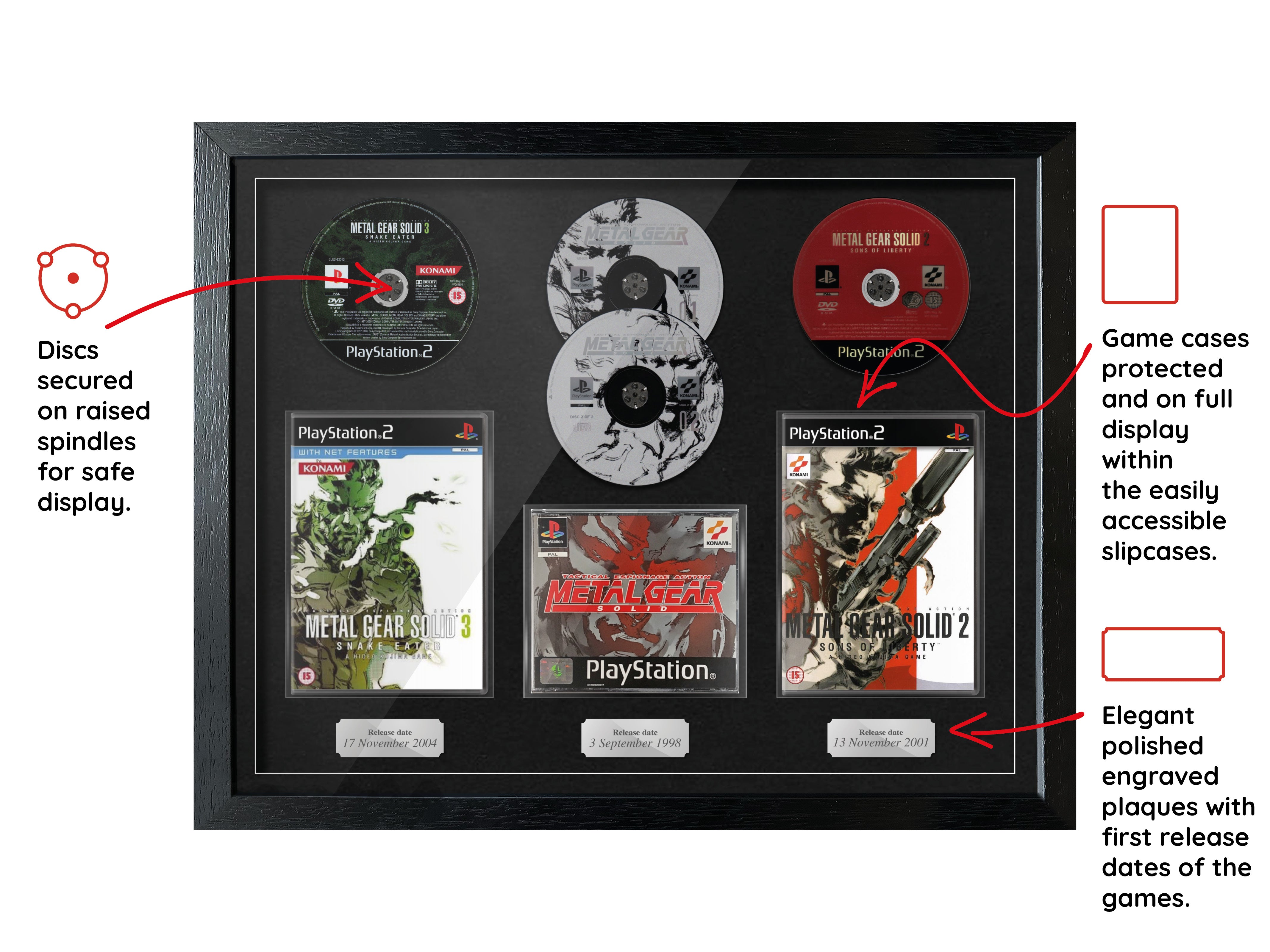 The Metal Gear Solid Trilogy (PS1/PS2) Exhibition Range Framed Games