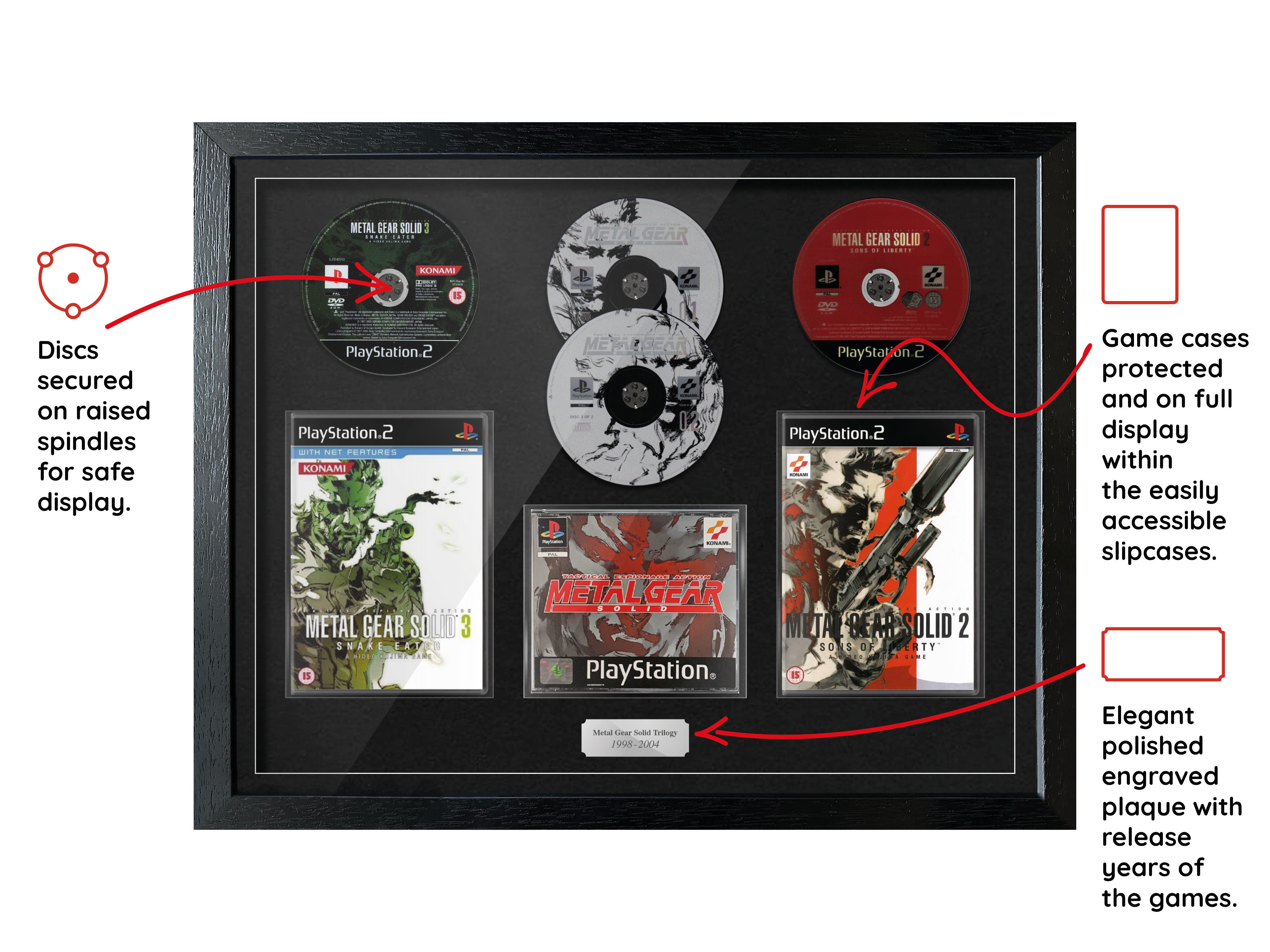 The Metal Gear Solid Trilogy (PS1/PS2) Exhibition Range Framed Games
