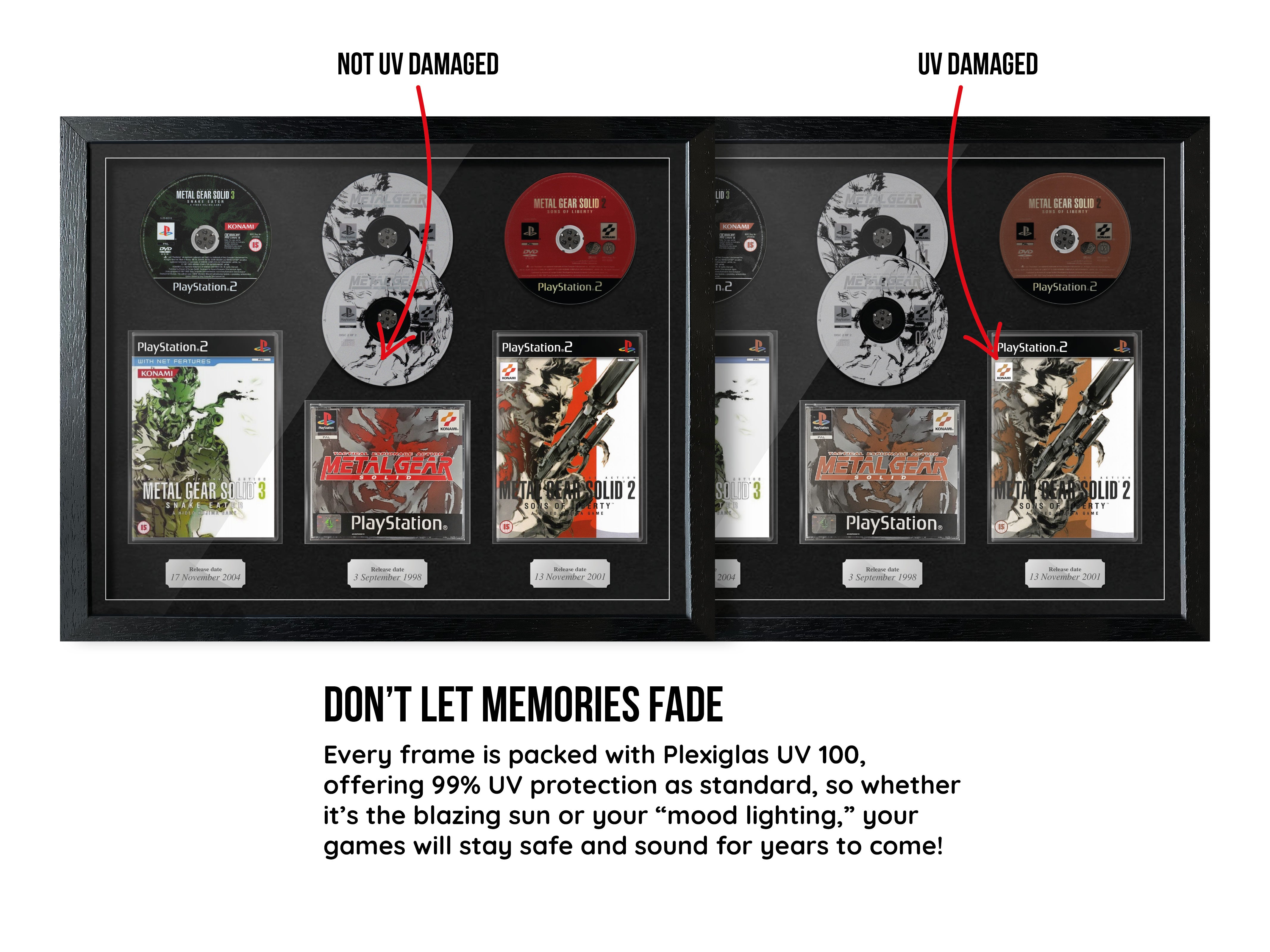 The Metal Gear Solid Trilogy (PS1/PS2) Exhibition Range Framed Games