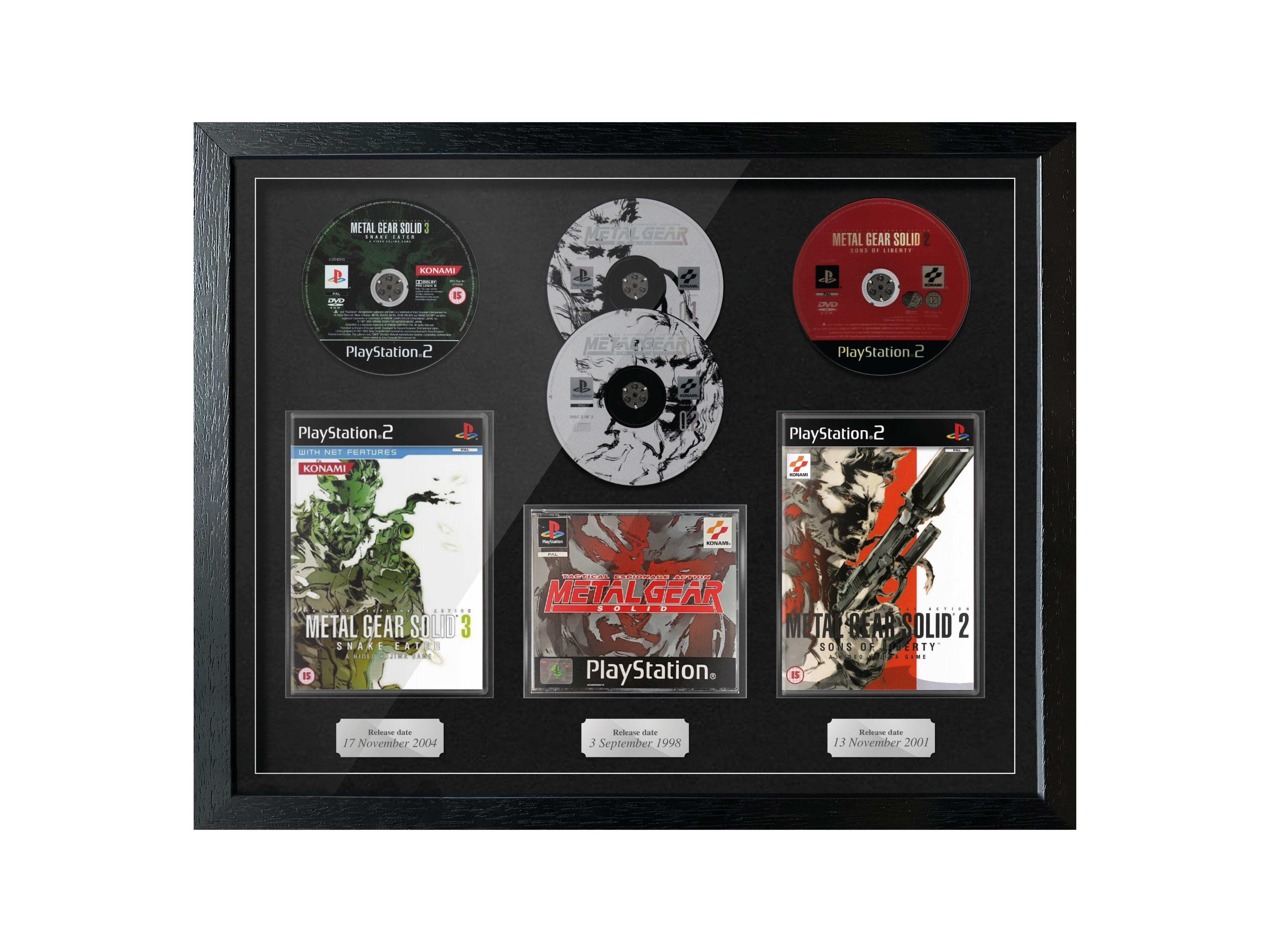 The Metal Gear Solid Trilogy (PS1/PS2) Exhibition Range Framed Games