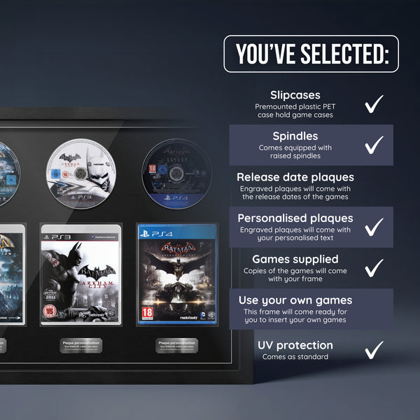 The Batman Arkham Trilogy (PS3/PS4) Trio Framed Games