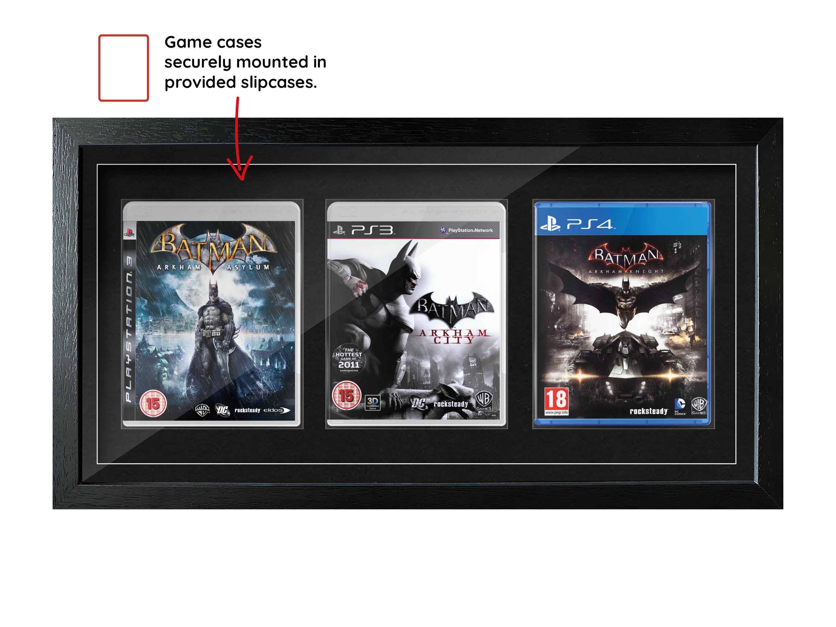 The Batman Arkham Trilogy (PS3/PS4) Exhibition Range Framed Games