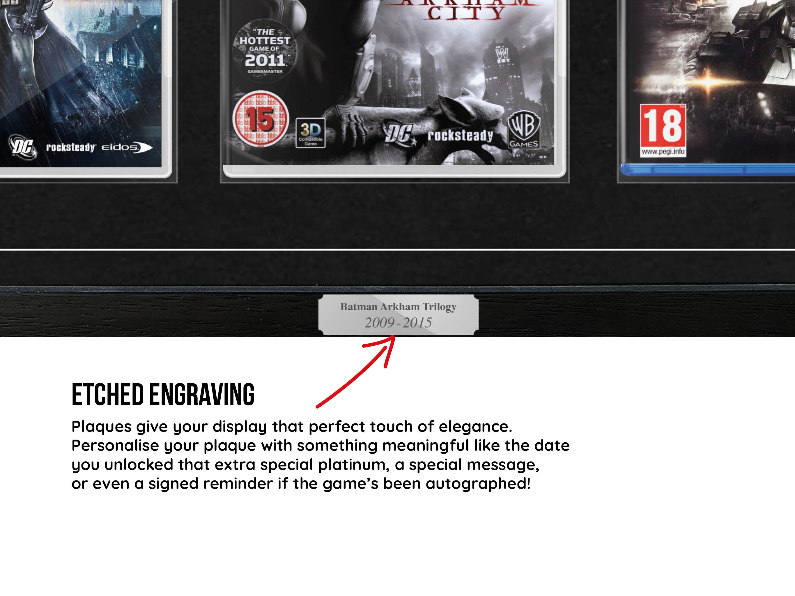 The Batman Arkham Trilogy (PS3/PS4) Exhibition Range Framed Games