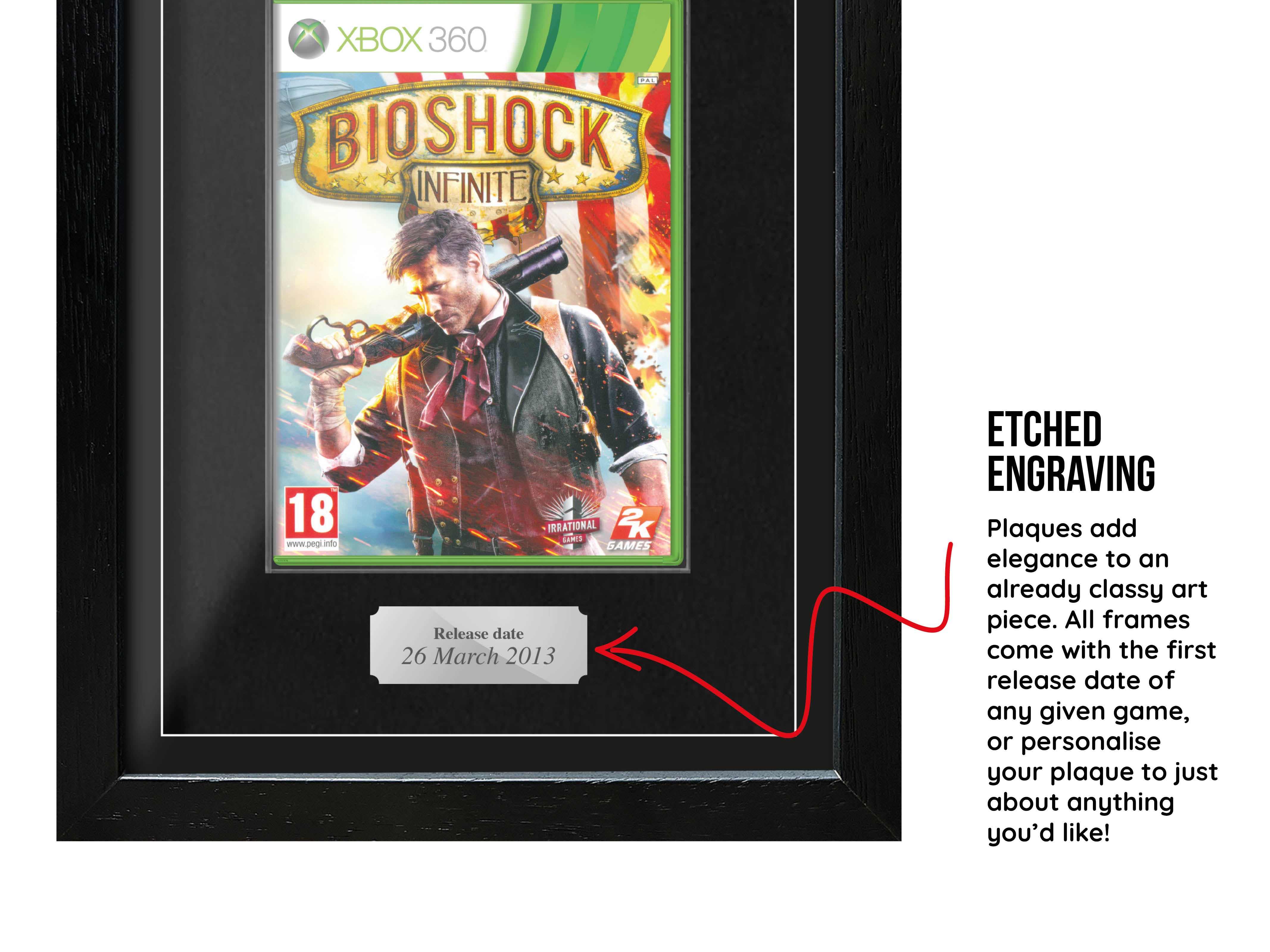 Bioshock Infinite (Xbox 360) Exhibition Range Framed Game