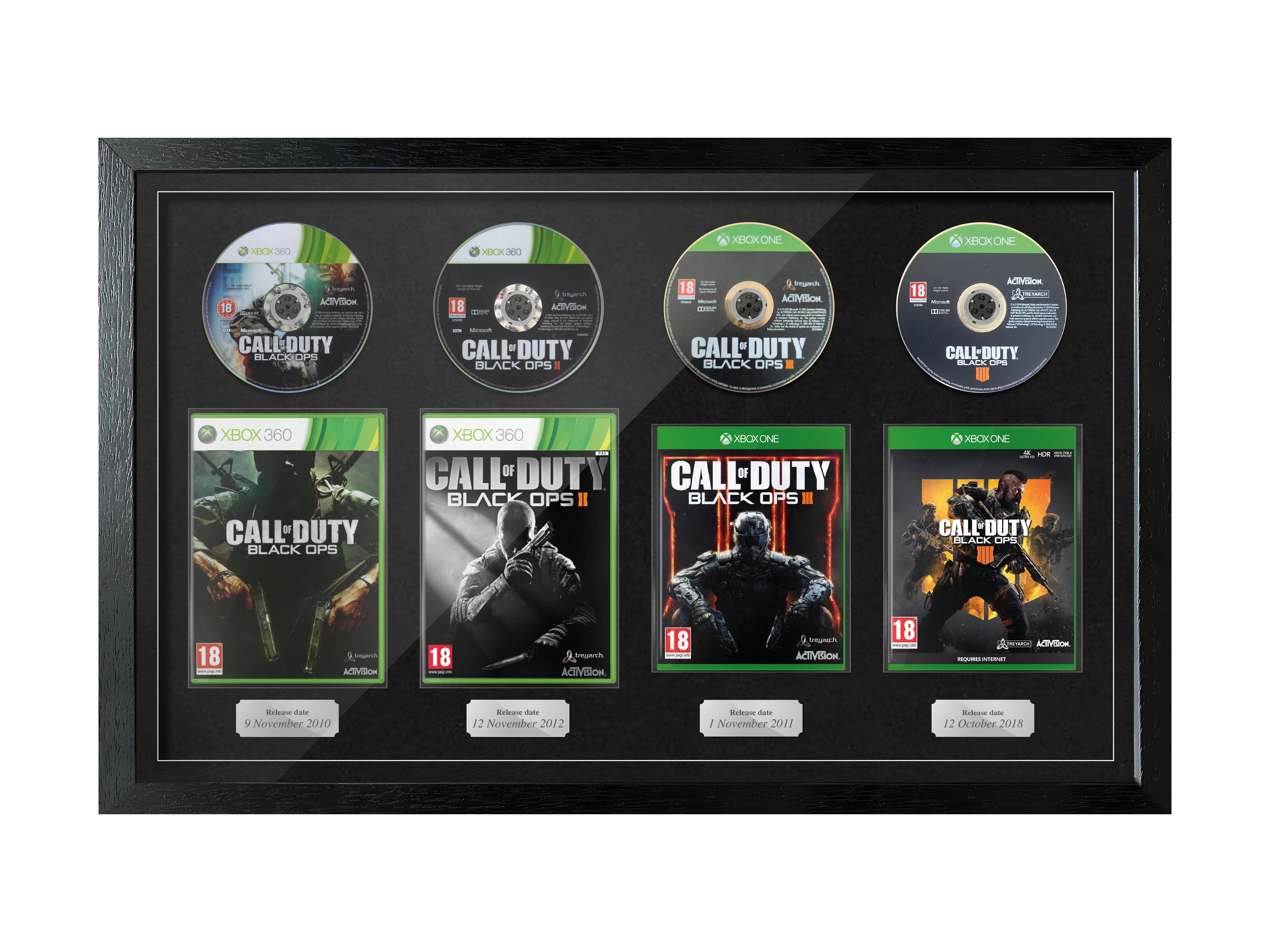 The Call of Duty: Black Ops (Xbox) Quadrilogy Exhibition Range Framed Games