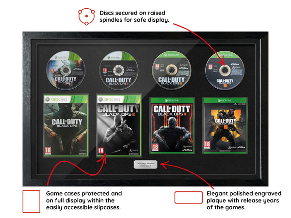 The Call of Duty: Black Ops (Xbox) Quadrilogy Exhibition Range Framed Games