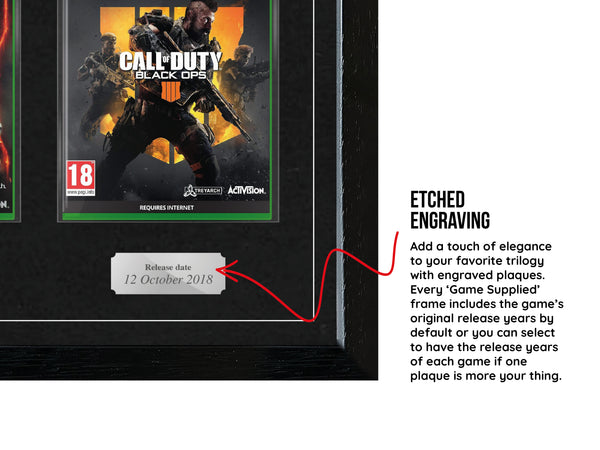 The Call of Duty: Black Ops (Xbox) Quadrilogy Exhibition Range Framed Games