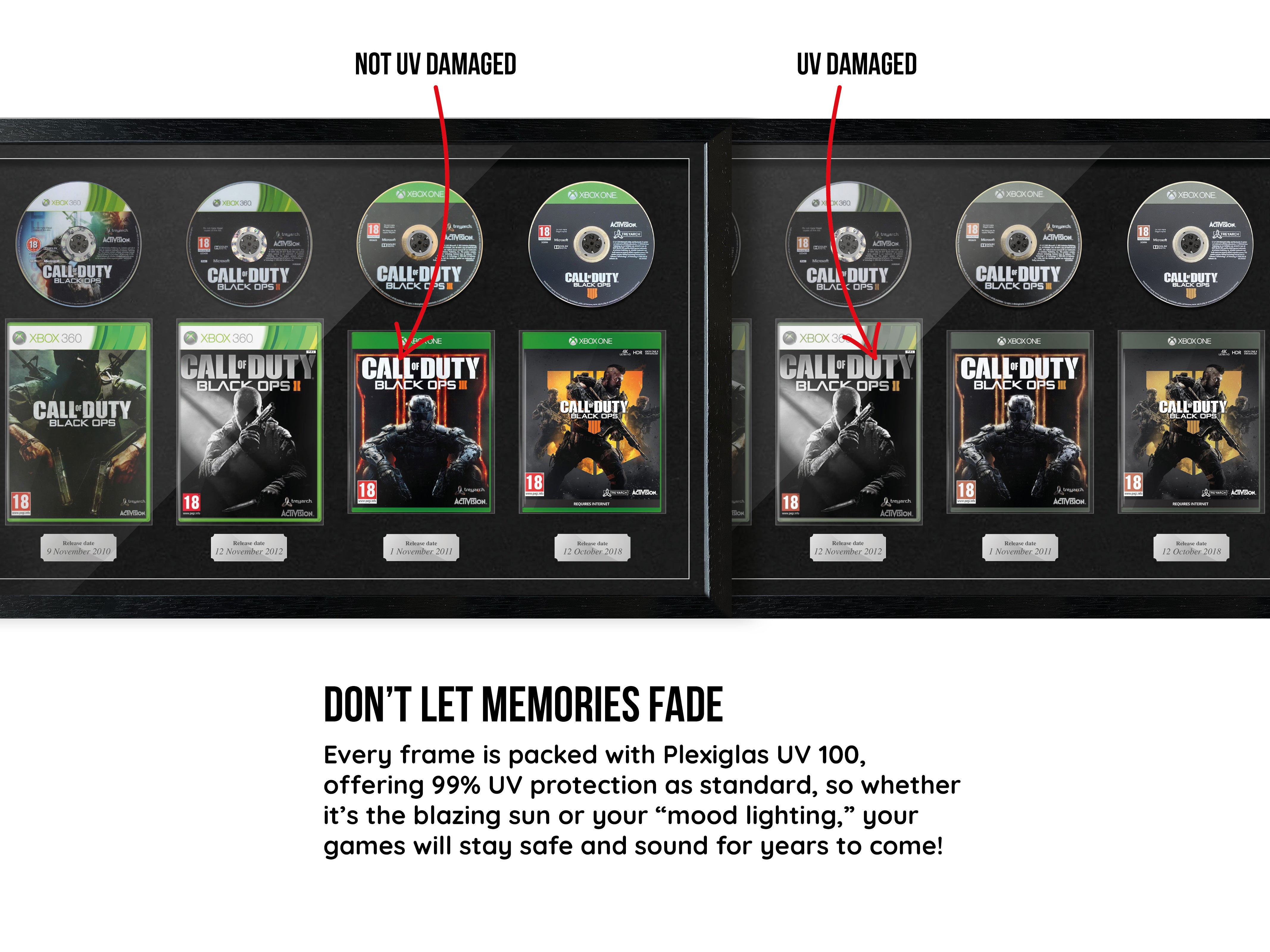 The Call of Duty: Black Ops (Xbox) Quadrilogy Exhibition Range Framed Games