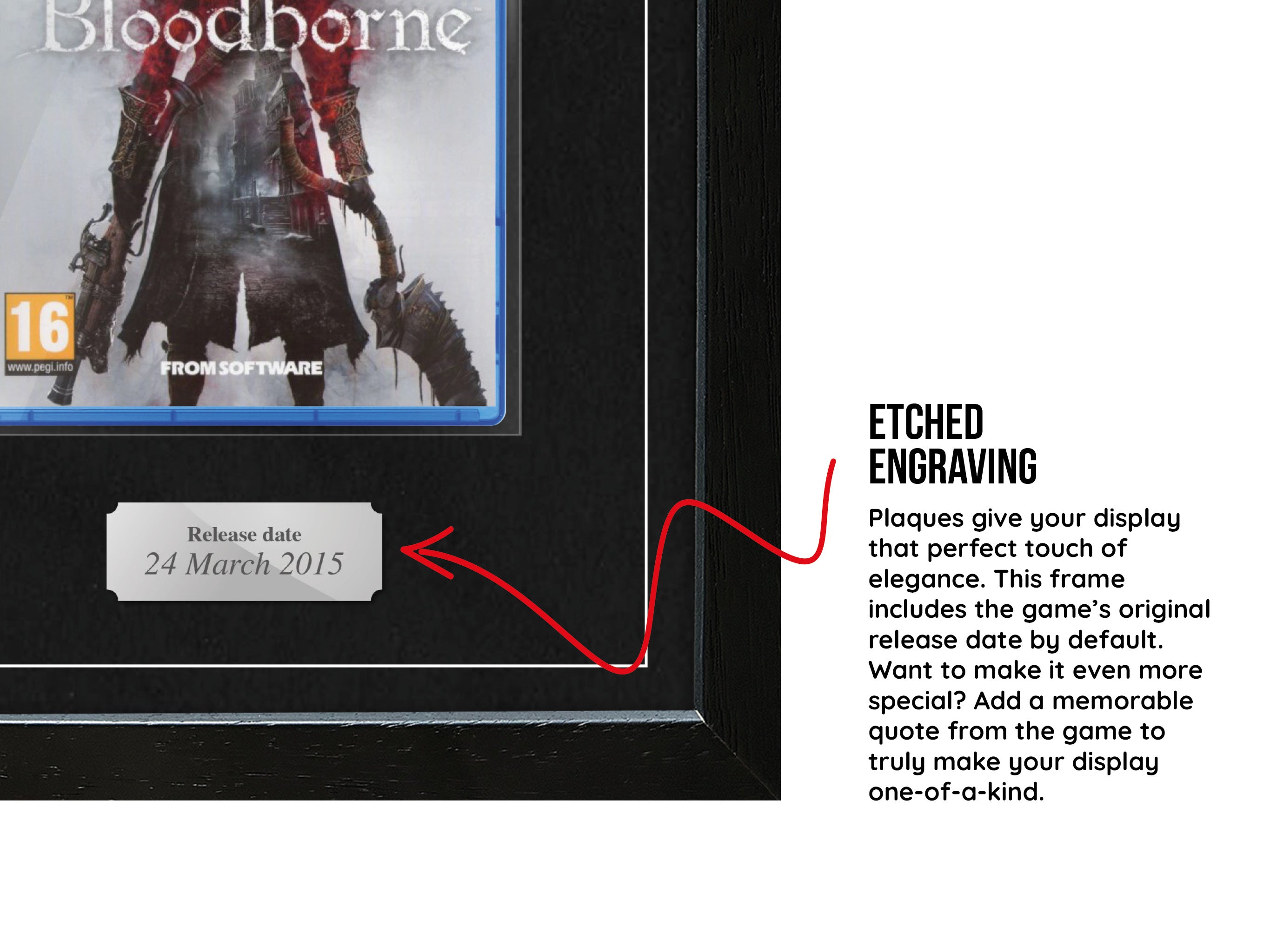 Bloodborne (PS4) Exhibition Range Framed Game