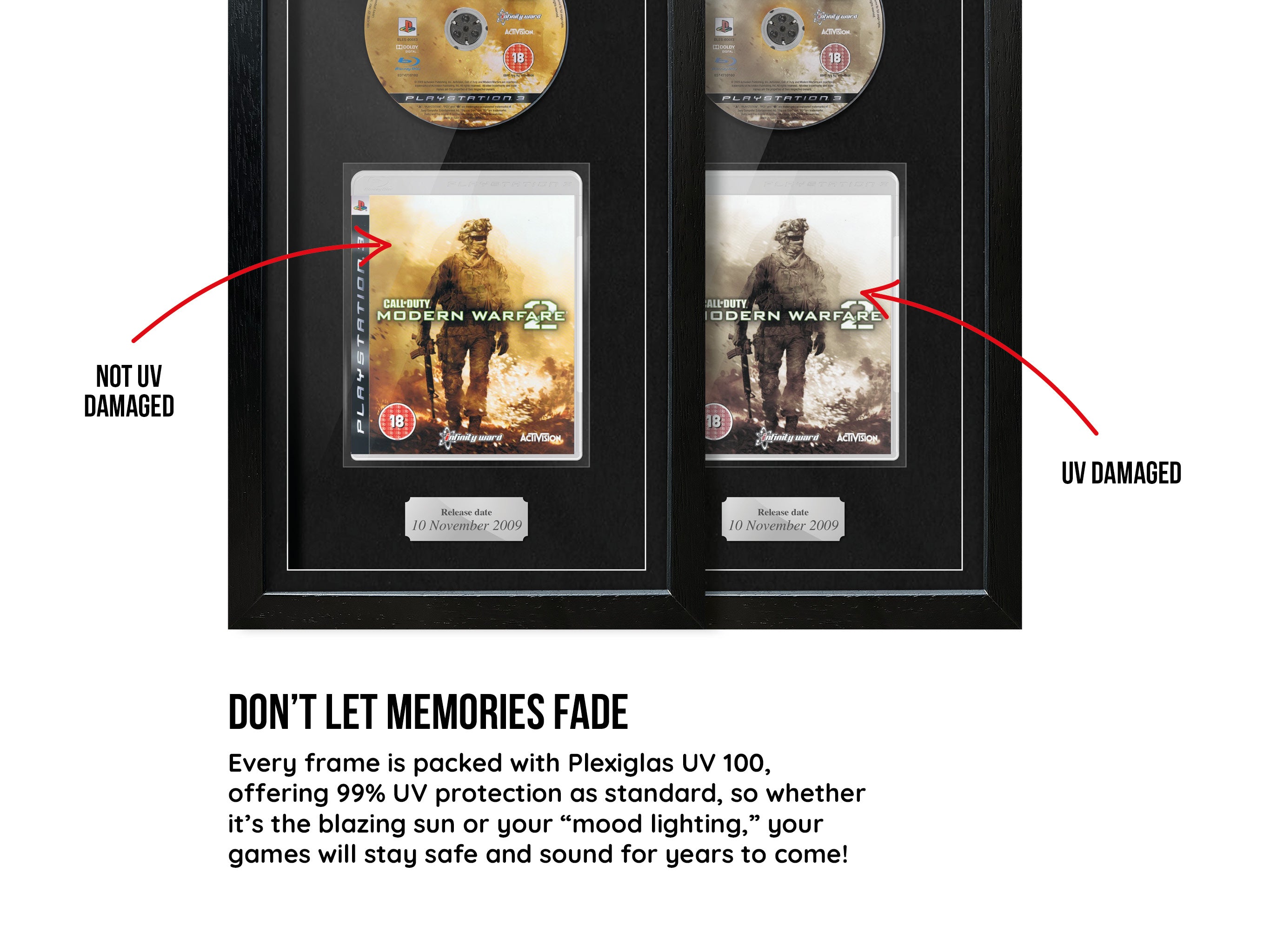 Call of Duty: Modern Warfare 2 (PS3) [SILVER PLAQUE] Exhibition Range Framed Game