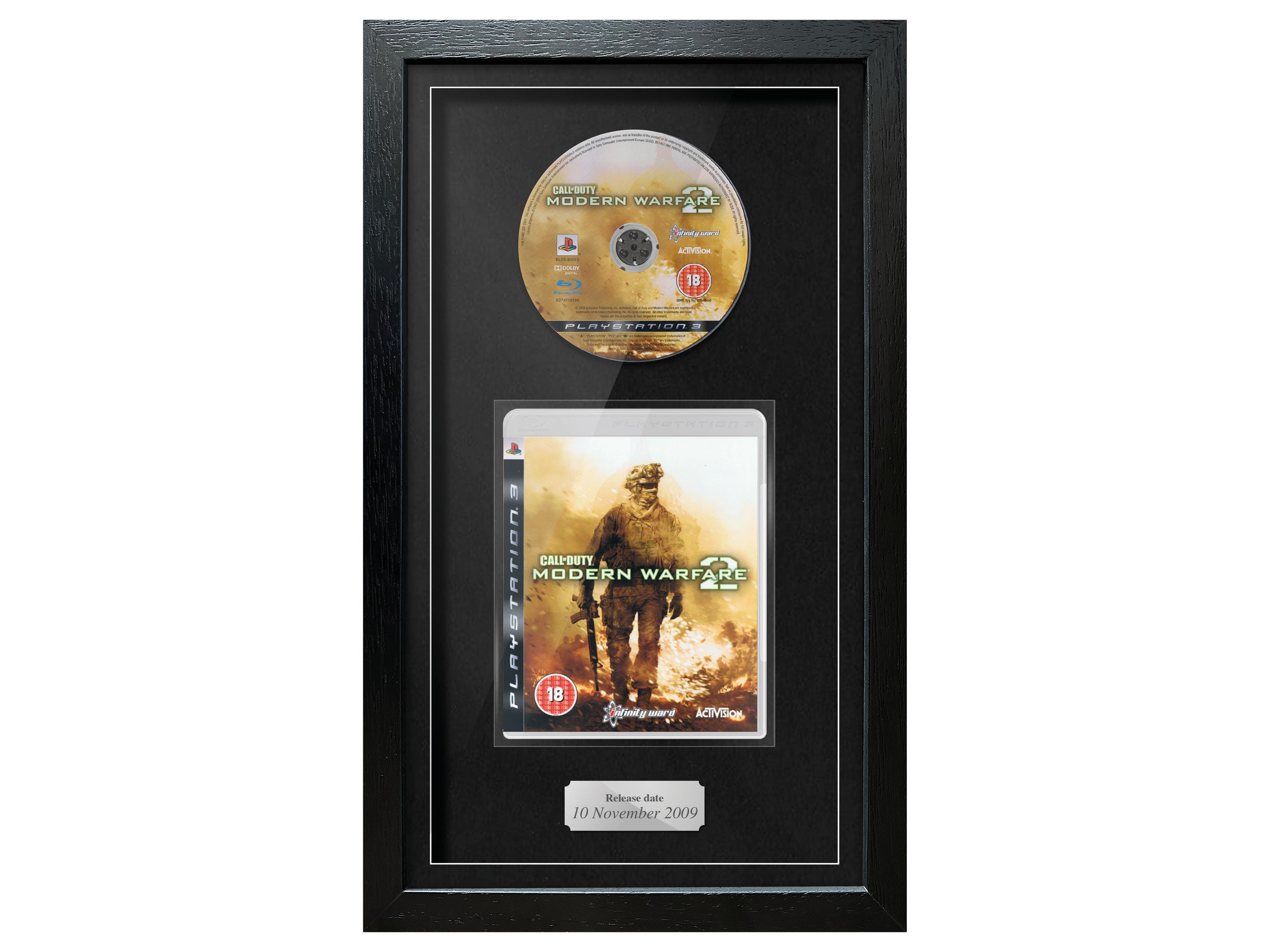 Call of Duty: Modern Warfare 2 (PS3) [SILVER PLAQUE] Exhibition Range Framed Game