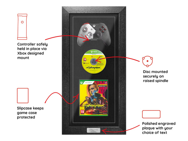 Xbox One controller, disc & game frame