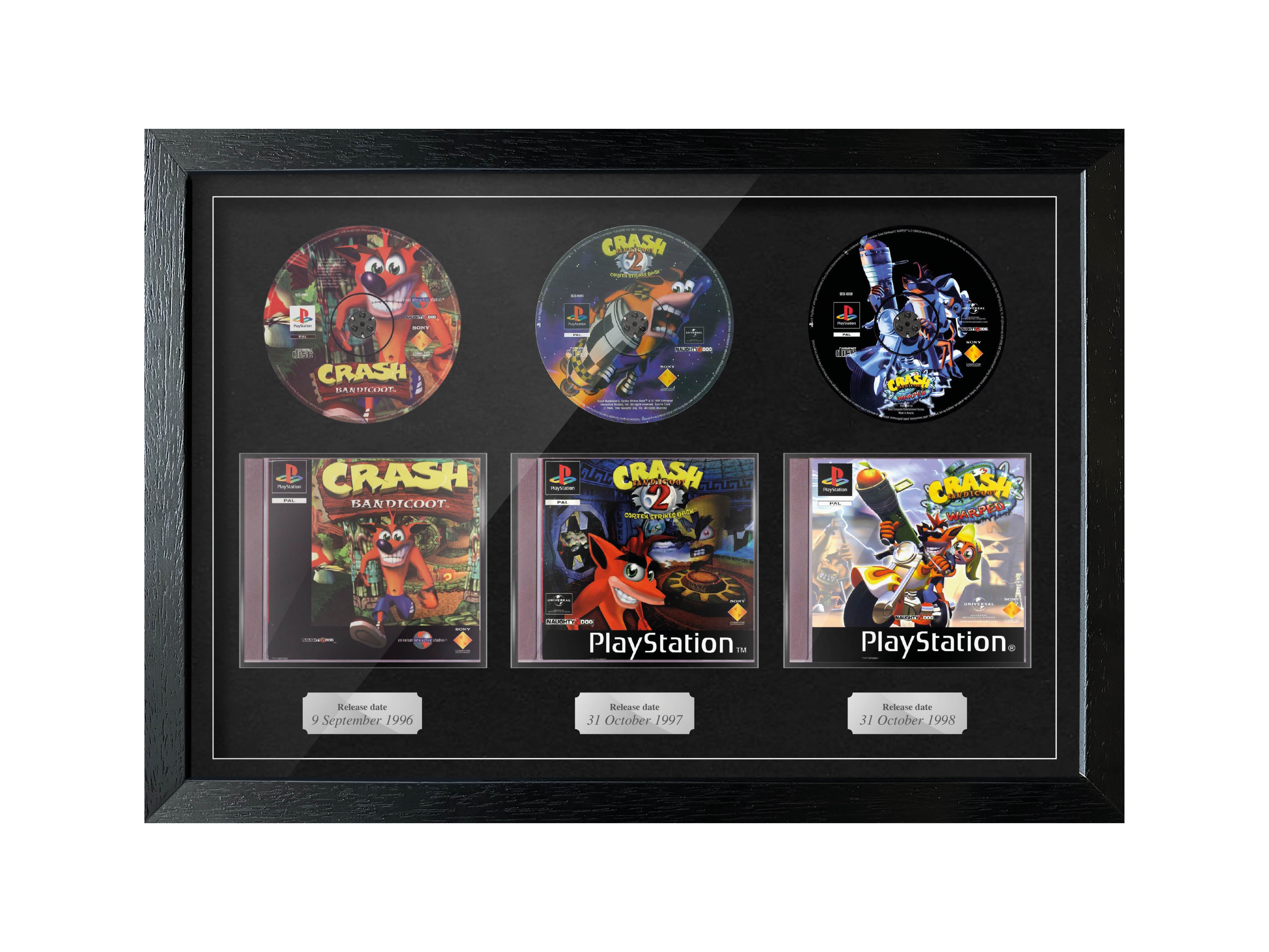 The Crash Bandicoot Trilogy (PS1) Exhibition Range Framed Games