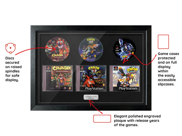 The Crash Bandicoot Trilogy (PS1) Exhibition Range Framed Games