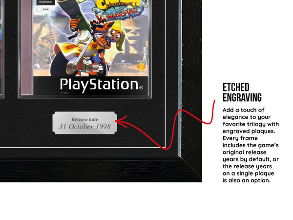 The Crash Bandicoot Trilogy (PS1) Exhibition Range Framed Games