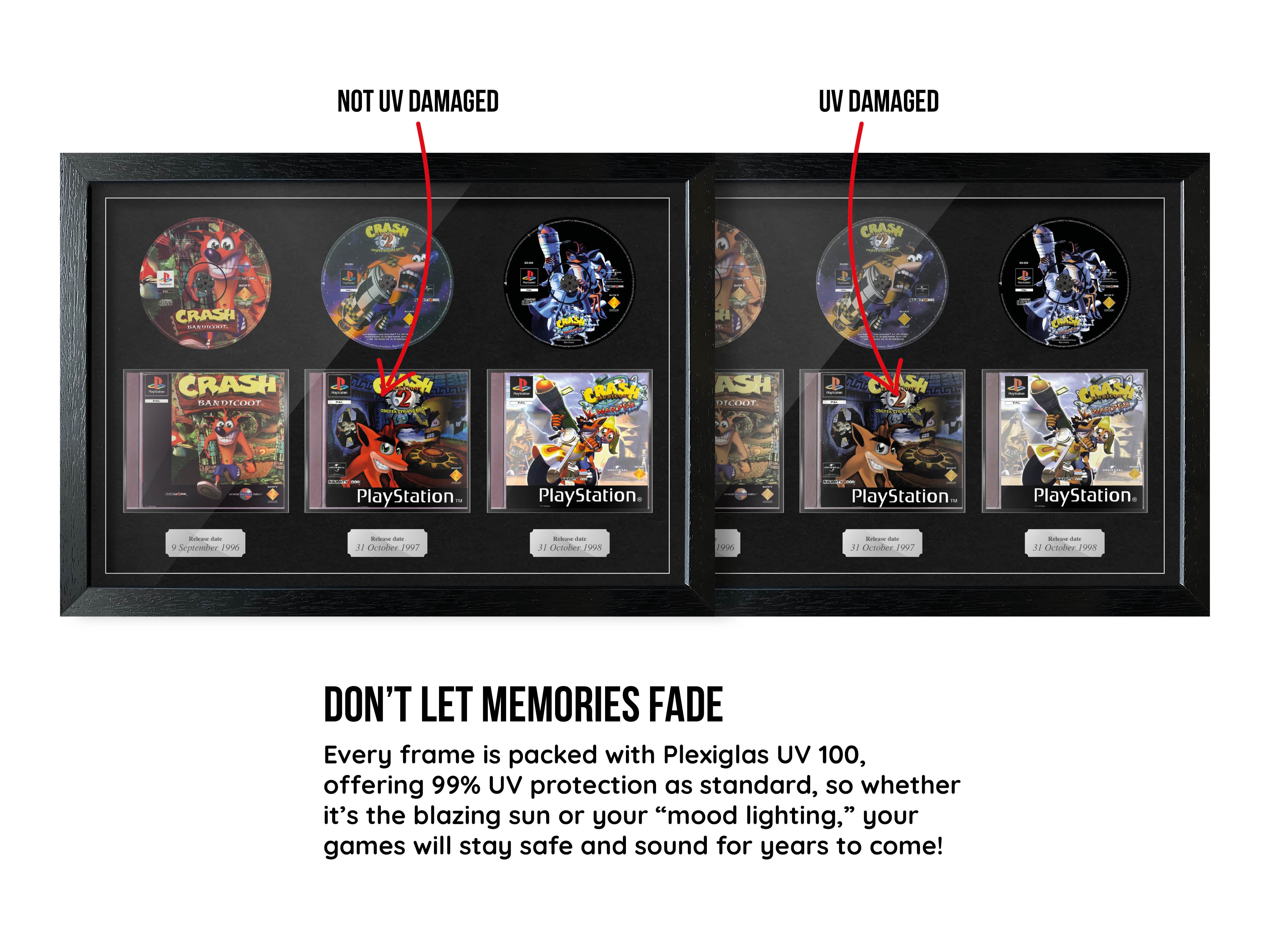 The Crash Bandicoot Trilogy (PS1) Exhibition Range Framed Games