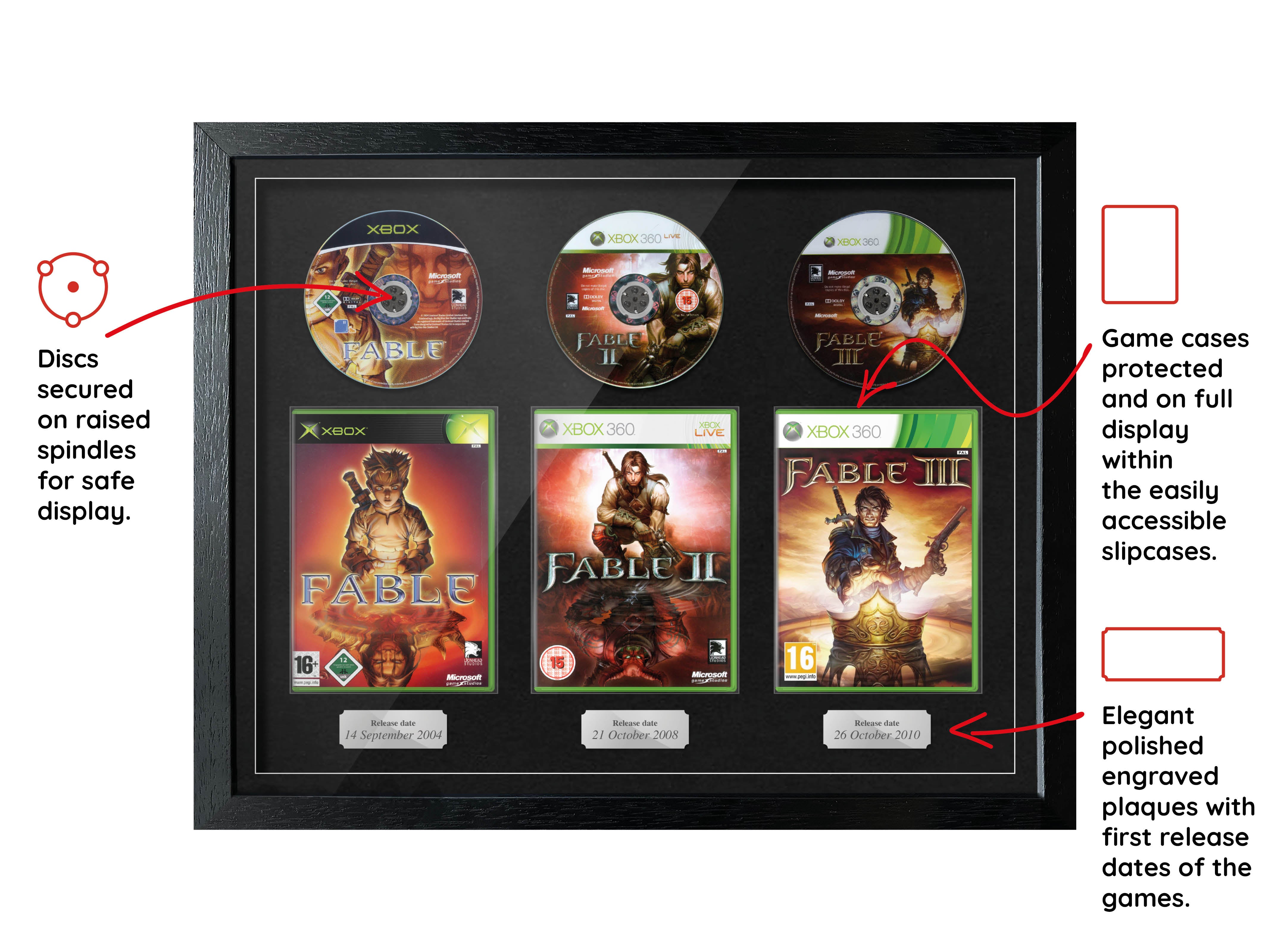 The Fable Trilogy (Xbox/Xbox 360) Exhibition Range Framed Games