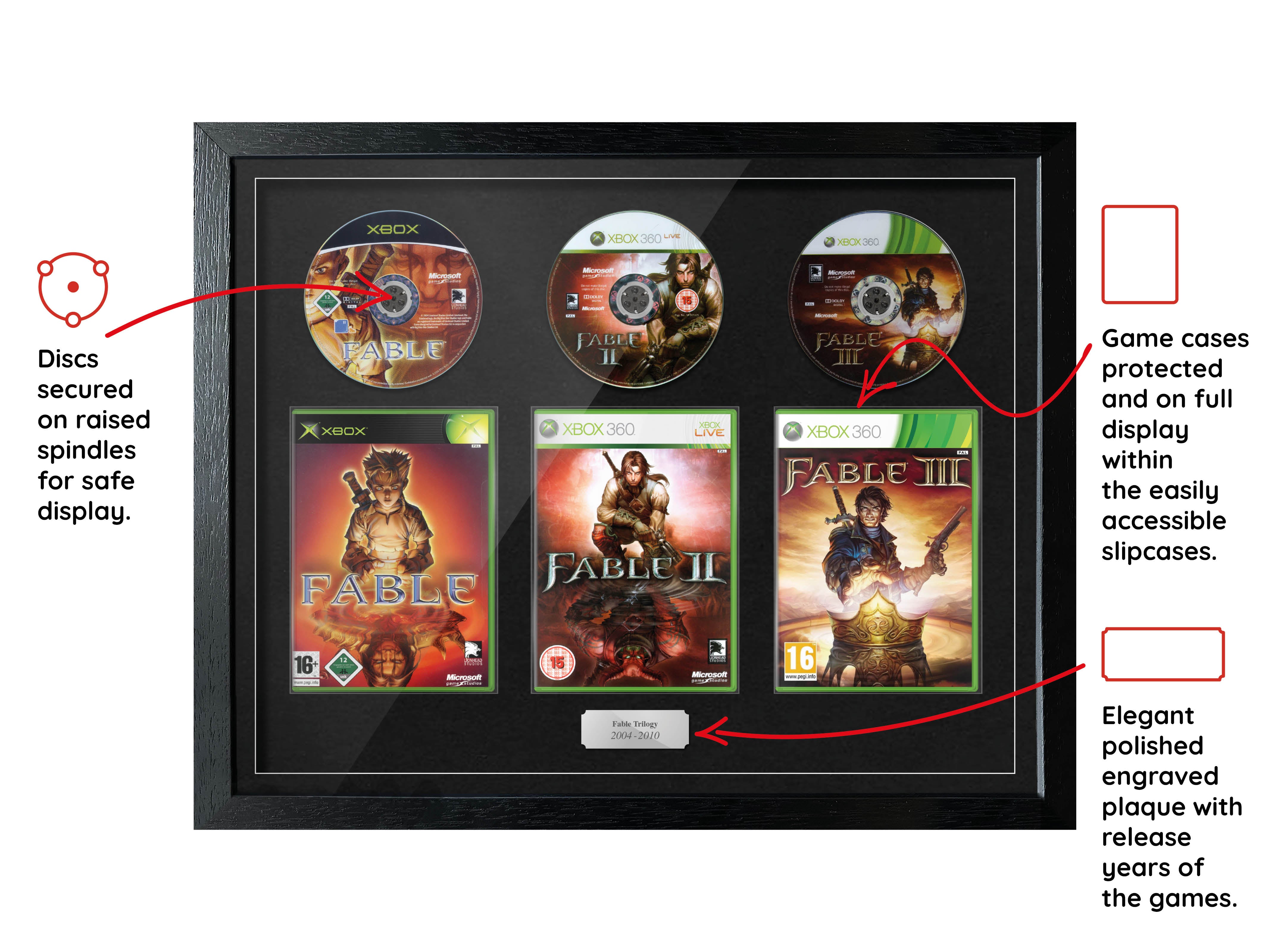 The Fable Trilogy (Xbox/Xbox 360) Exhibition Range Framed Games