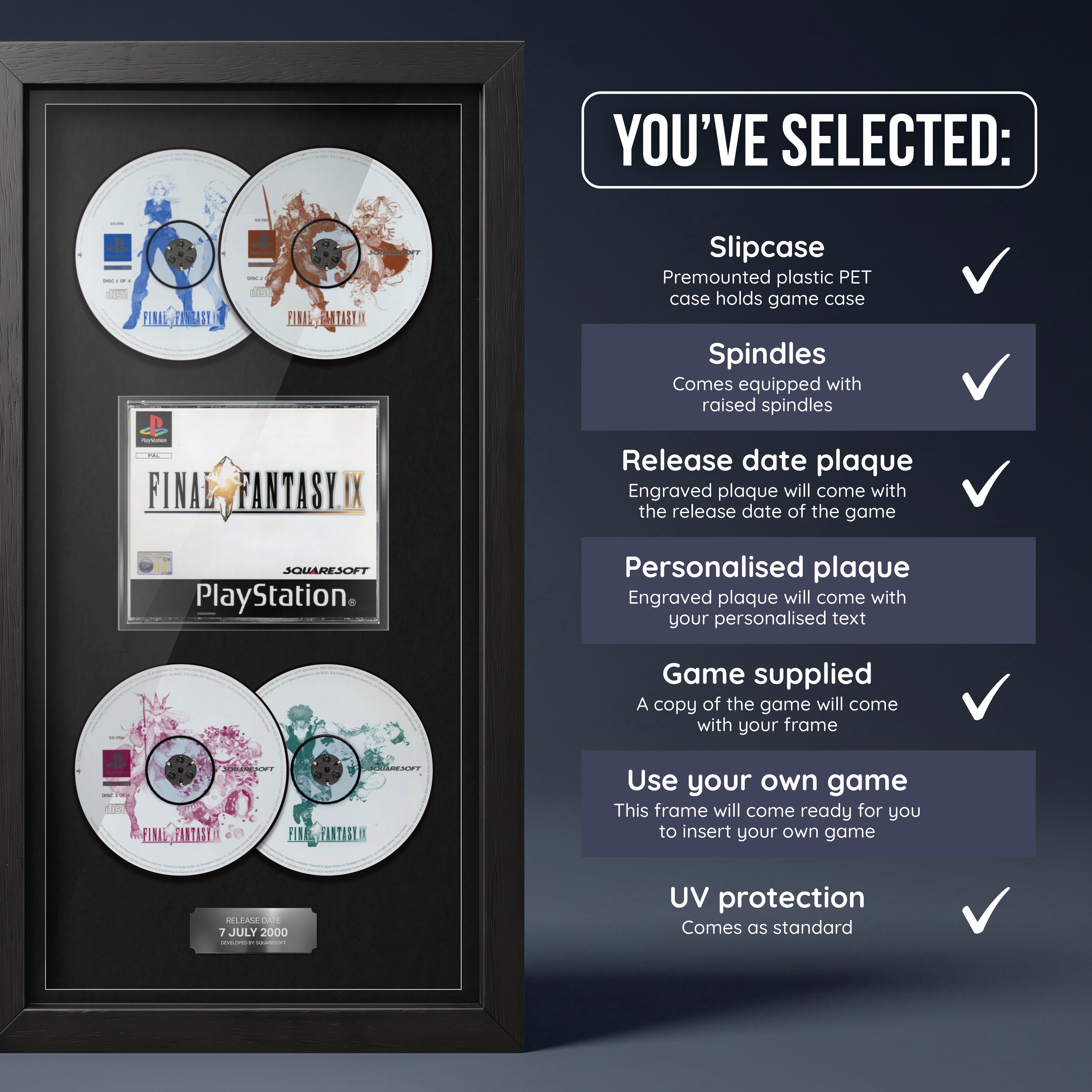 Final Fantasy IX (PS1) Exhibition Range Framed Game