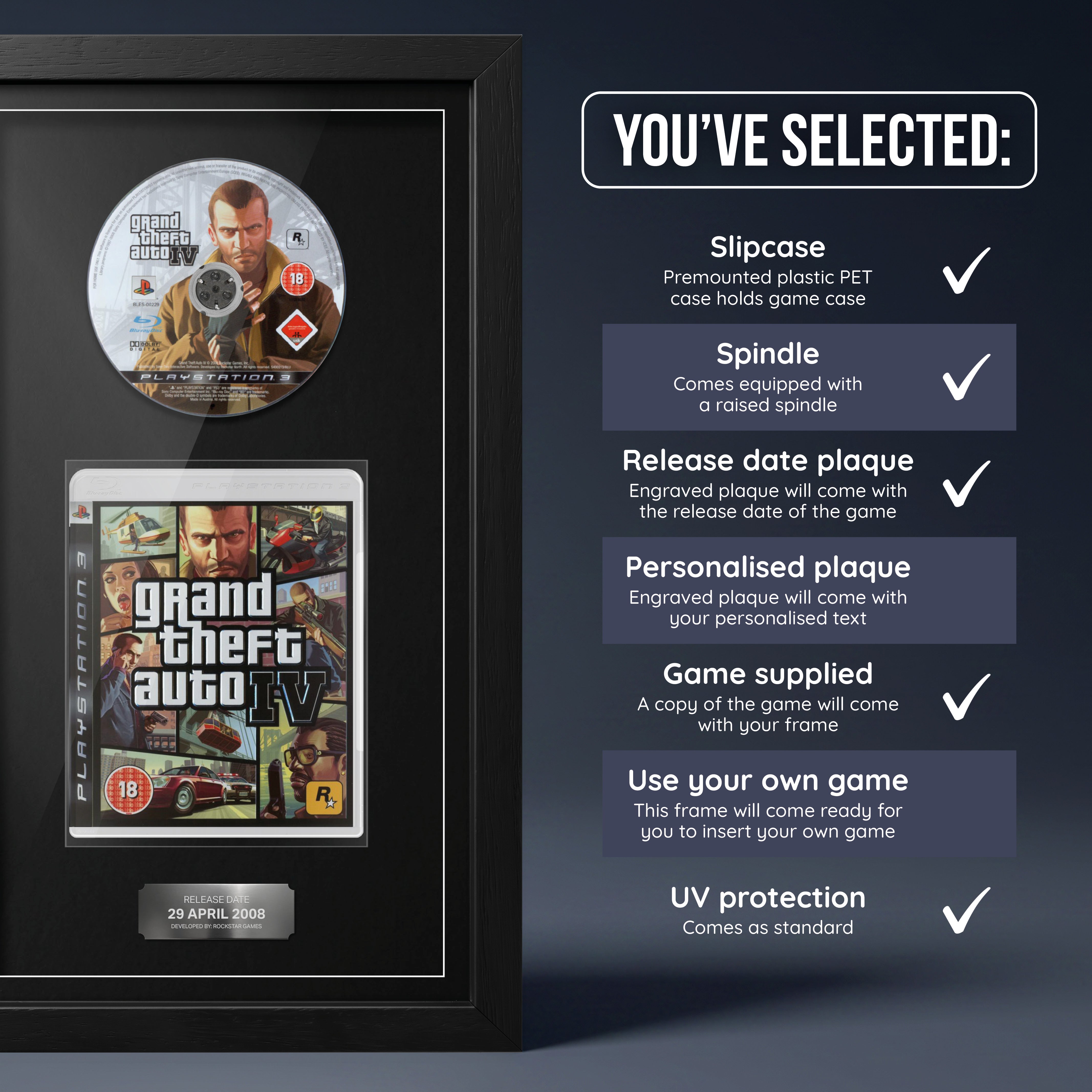 Grand Theft Auto IV (PS3) Exhibition Range Framed Game