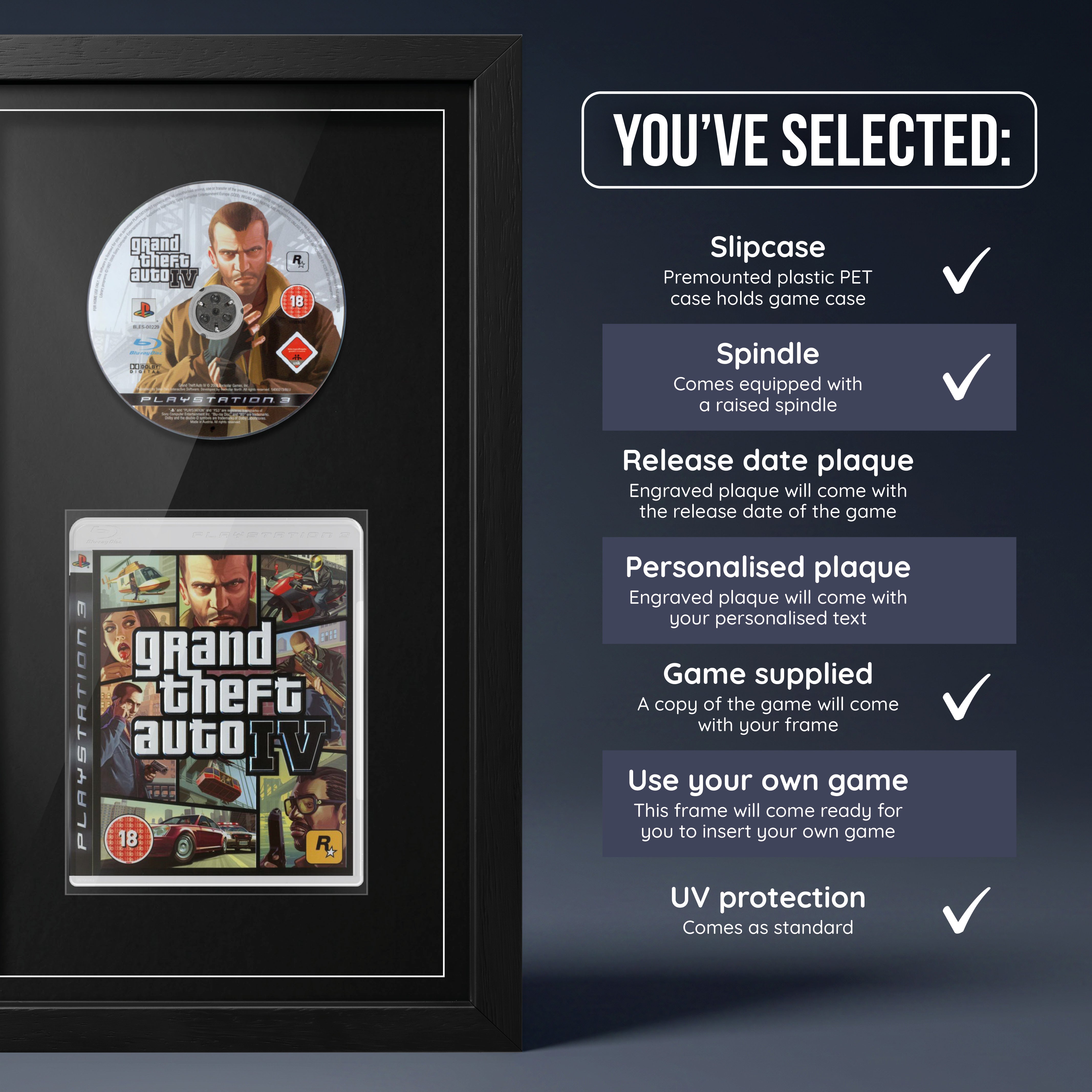 Grand Theft Auto IV (PS3) Exhibition Range Framed Game