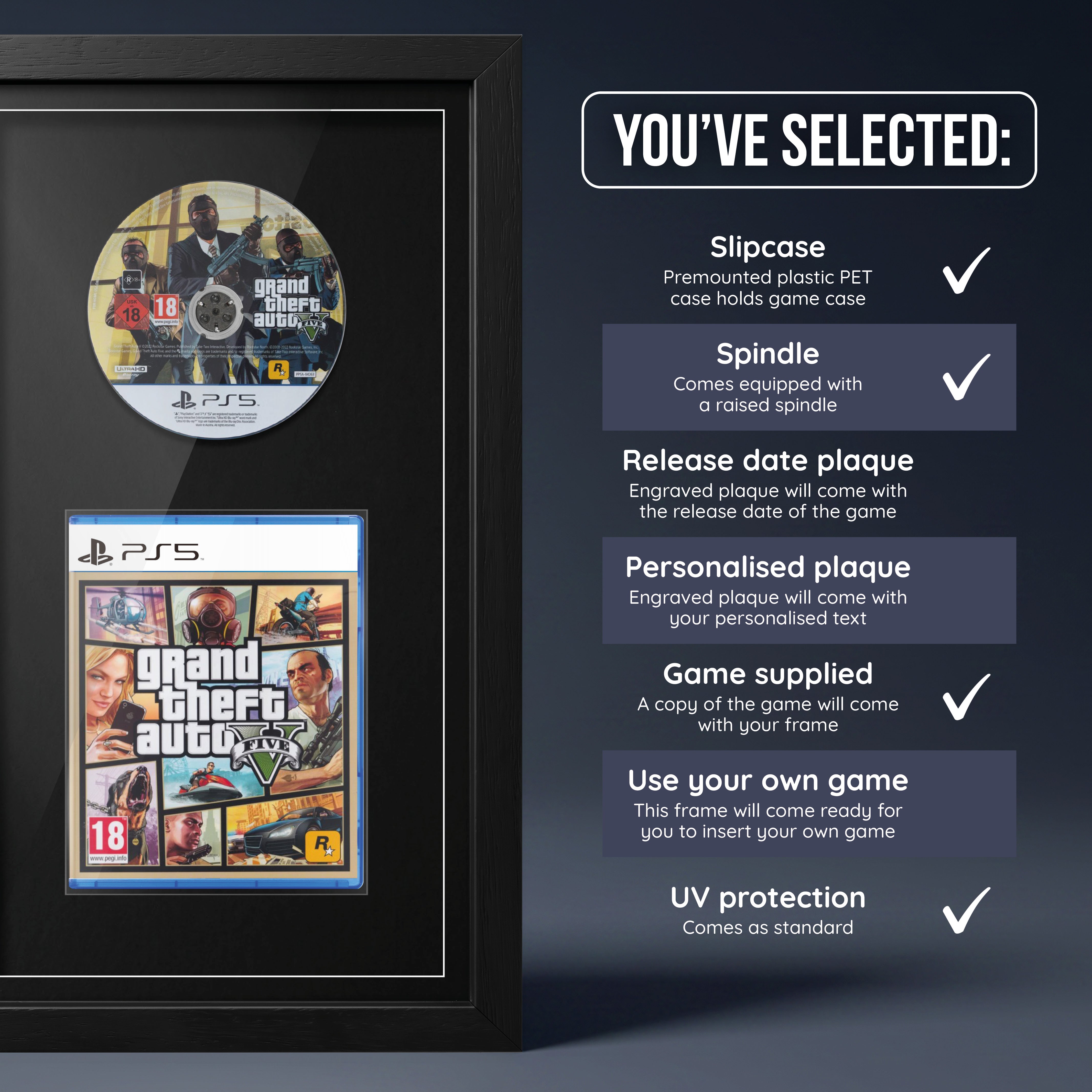 Grand Theft Auto V (PS5) Exhibition Range Framed Game