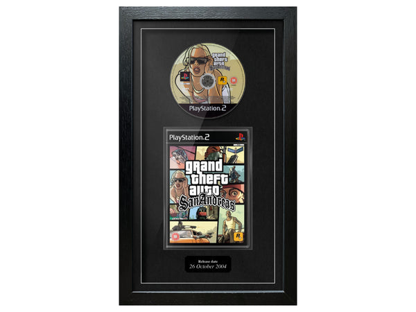 Grand Theft Auto: San Andreas [Black plaque] (PS2) Exhibition Range Framed Game