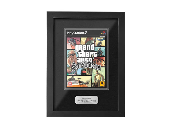 GTA San Andreas (PS2) Display Case Range Framed Game