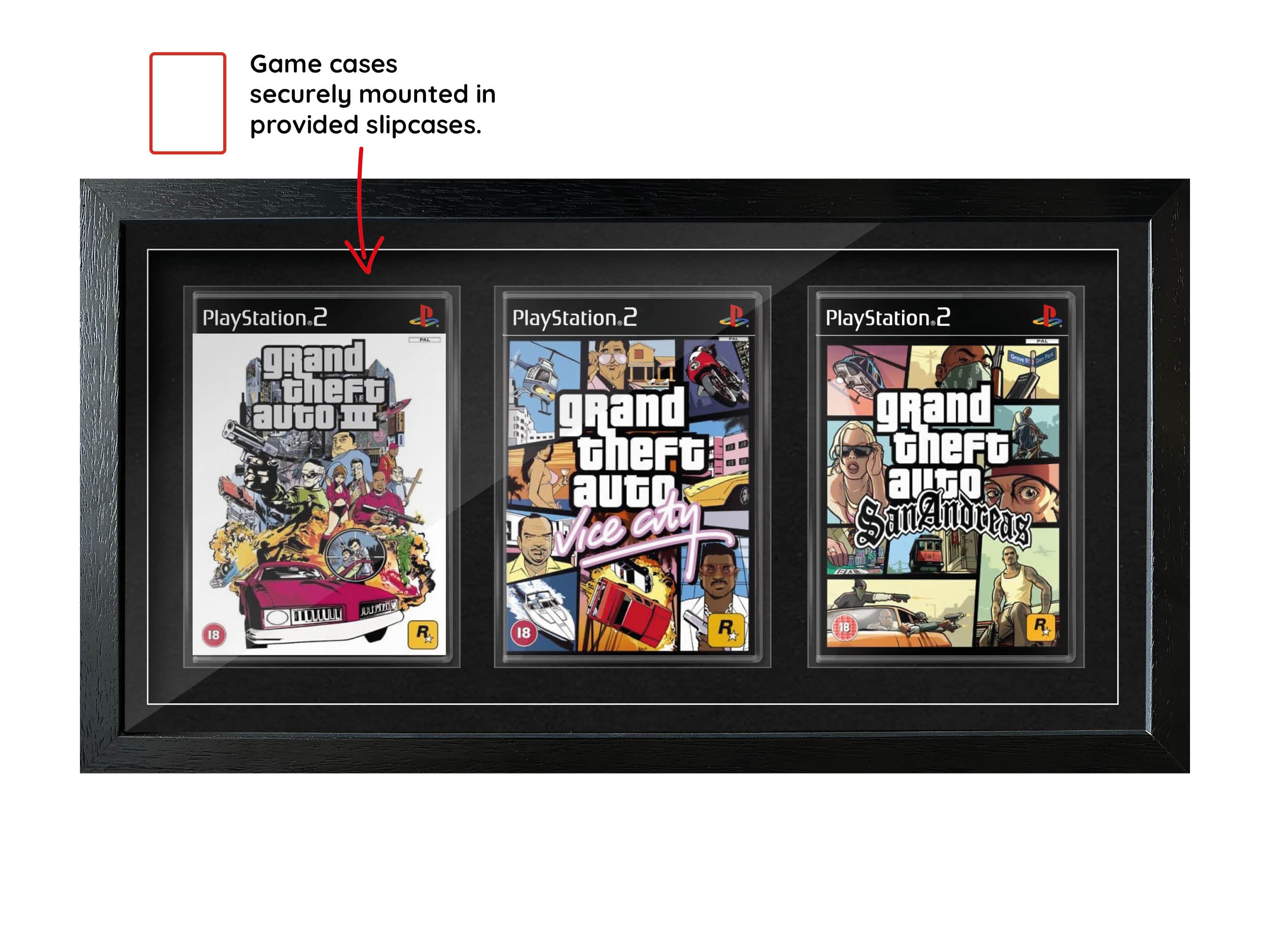 The Grand Theft Auto Trilogy (PS2) Exhibition Range Framed Games