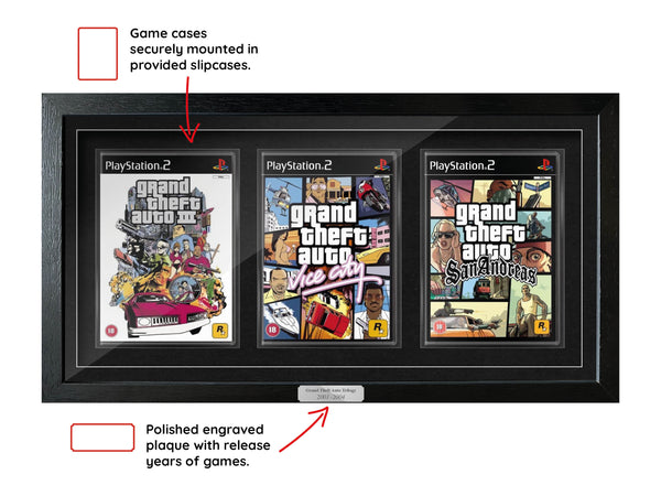 The Grand Theft Auto Trilogy (PS2) Exhibition Range Framed Games