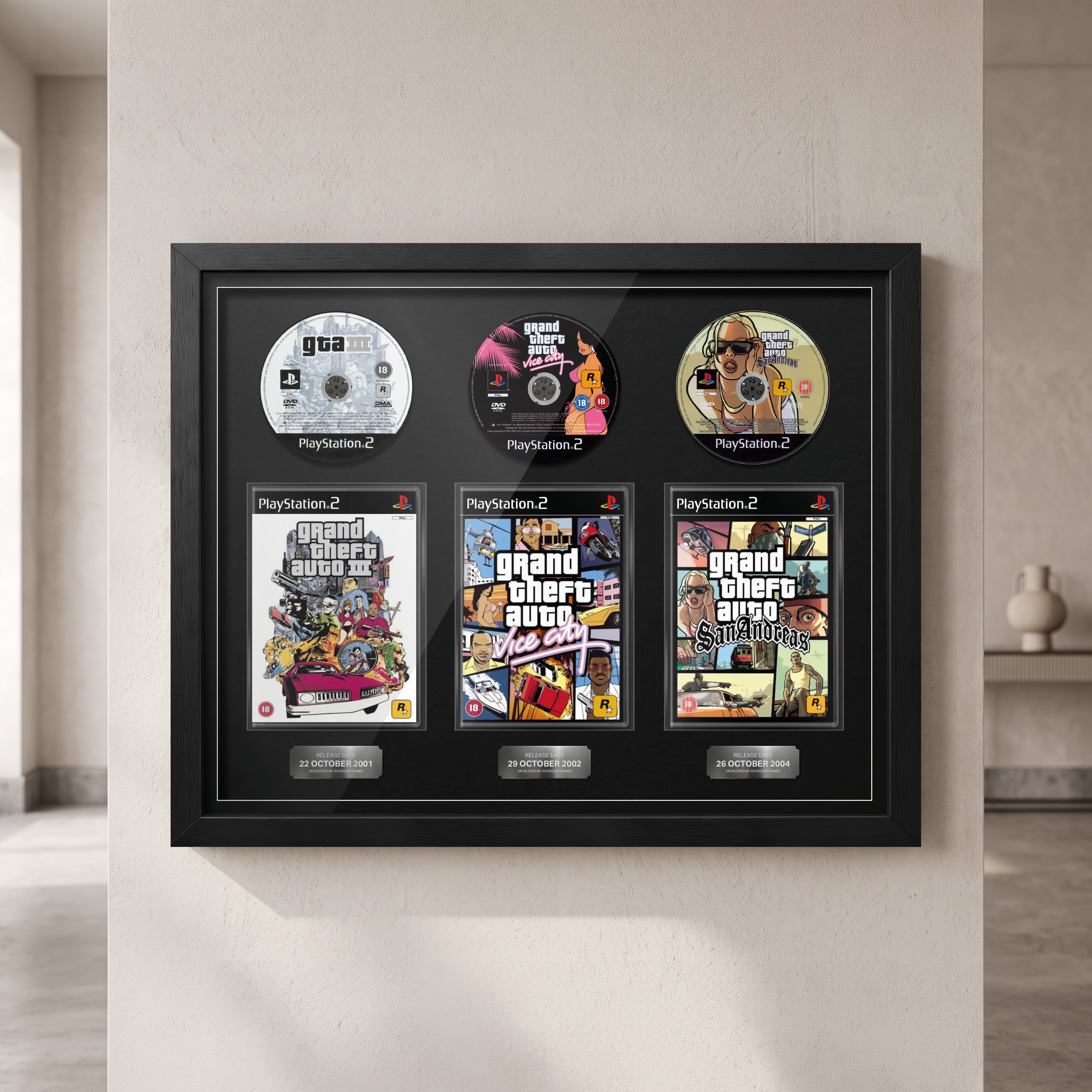 The Grand Theft Auto Trilogy (PS2) Trio Framed Games
