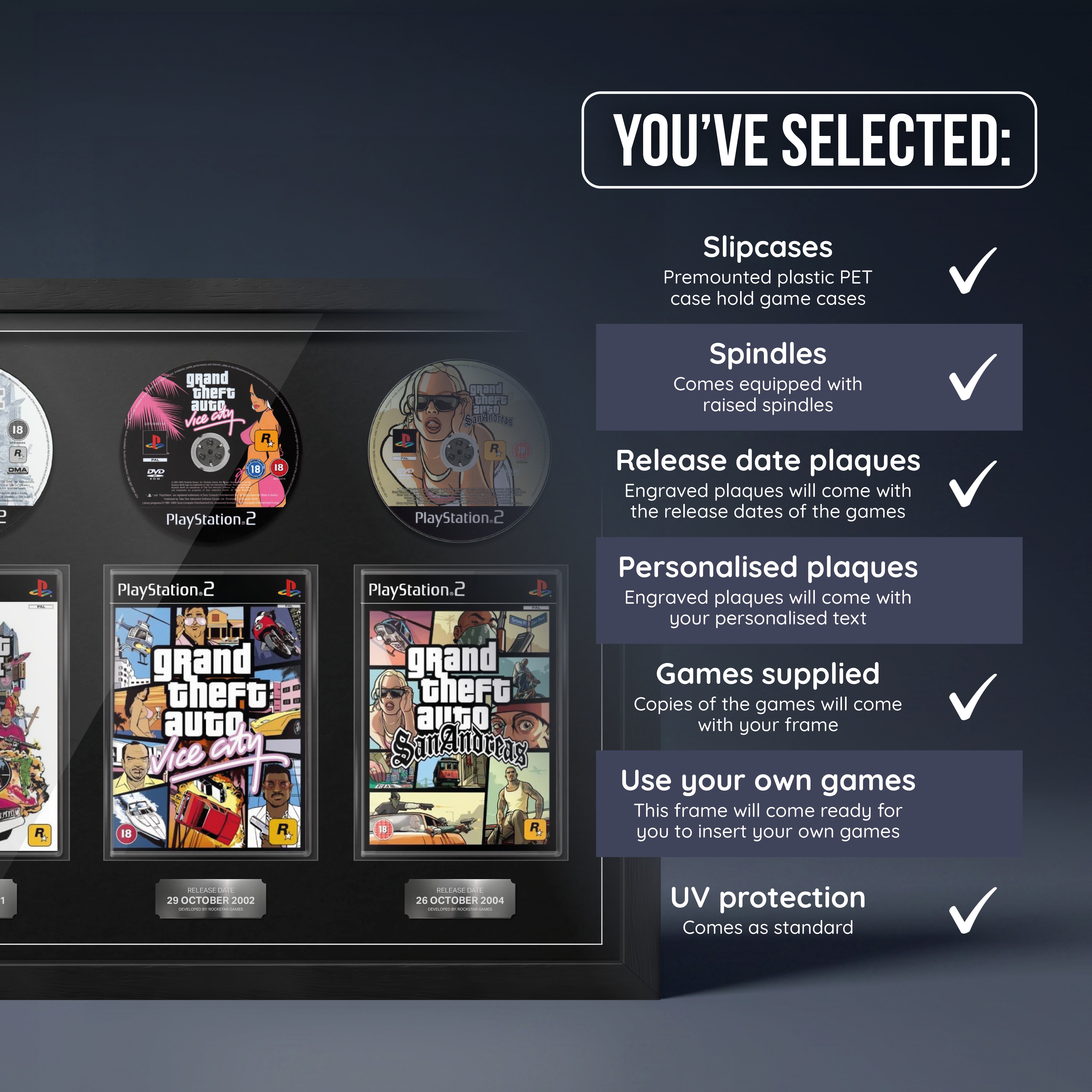The Grand Theft Auto Trilogy (PS2) Trio Framed Games