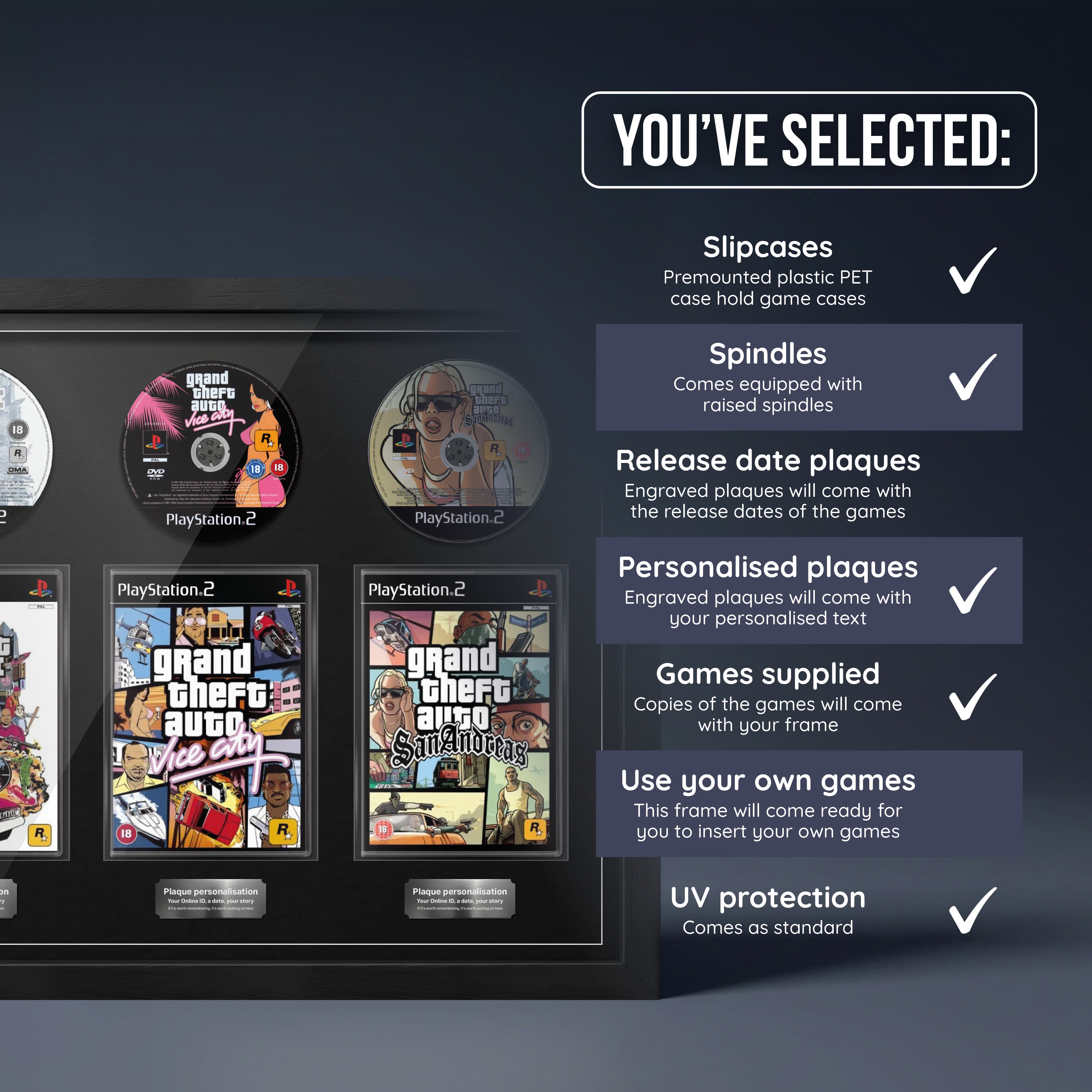 The Grand Theft Auto Trilogy (PS2) Trio Framed Games