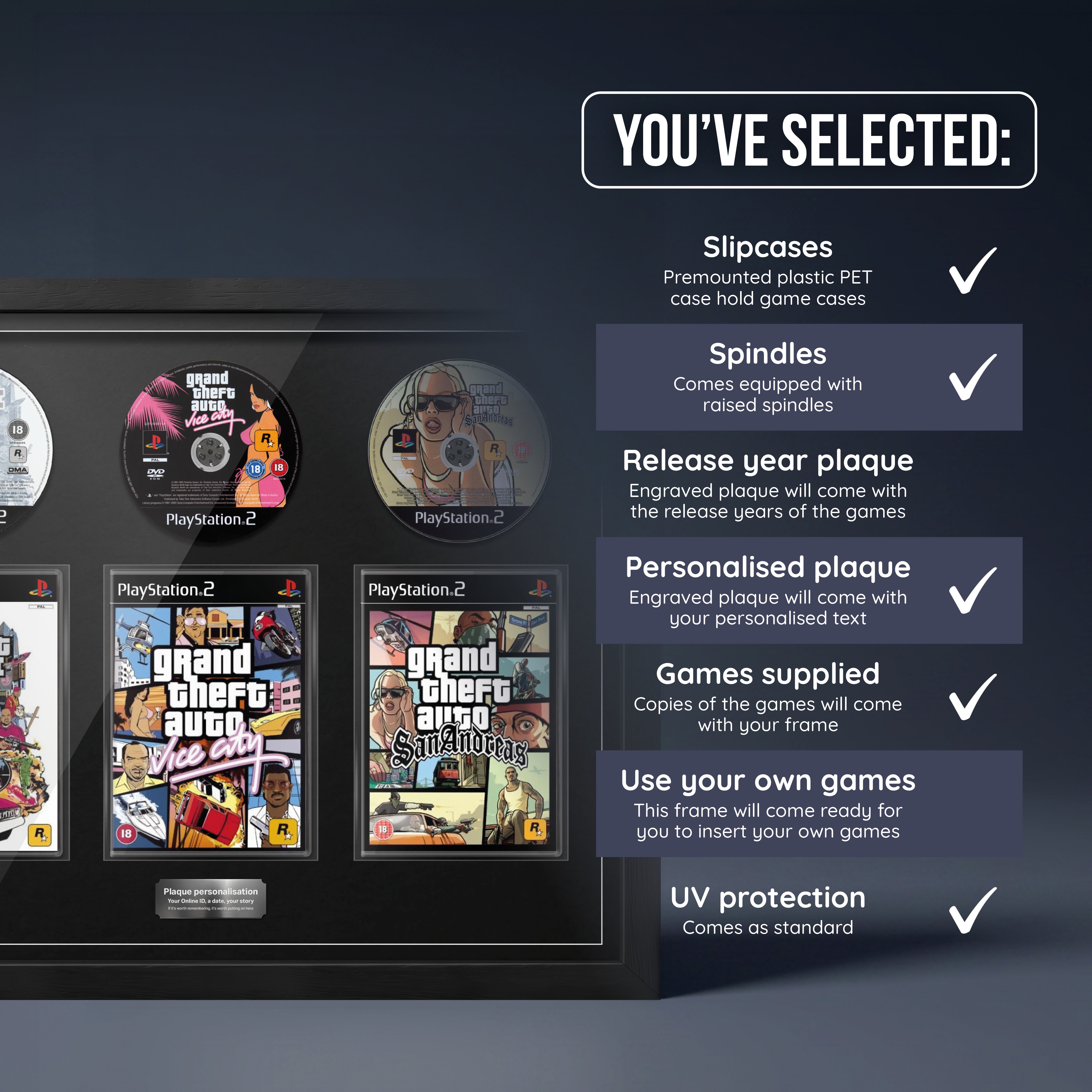 The Grand Theft Auto Trilogy (PS2) Trio Framed Games