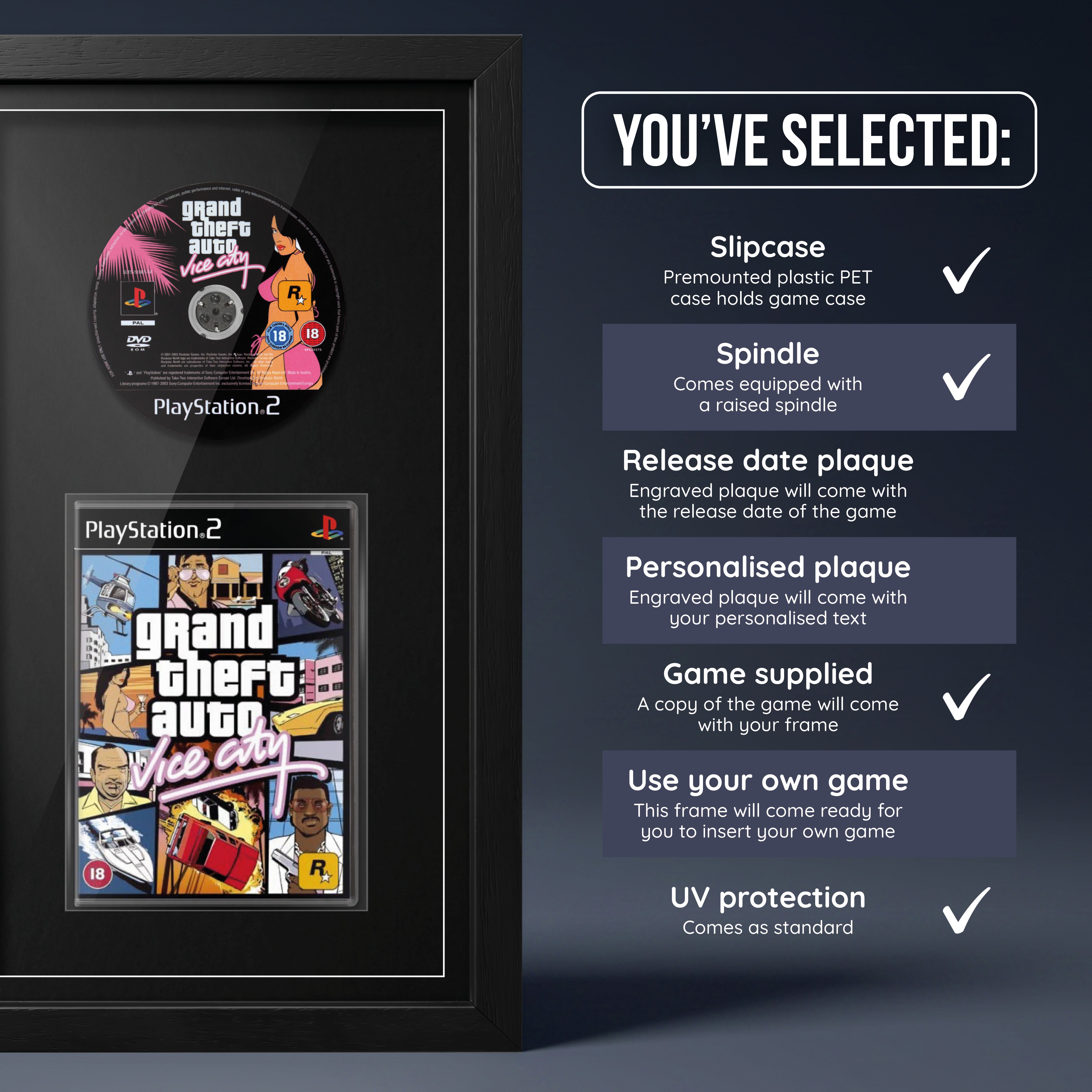 Grand Theft Auto: Vice City (PS2) Exhibition Range Framed Game