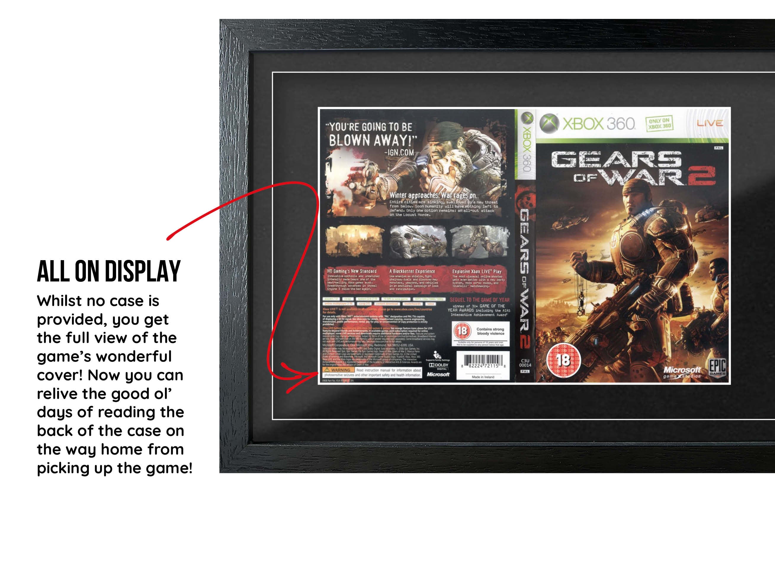 Gears of War 2 (Xbox 360) Full Sleeve Range Framed Game