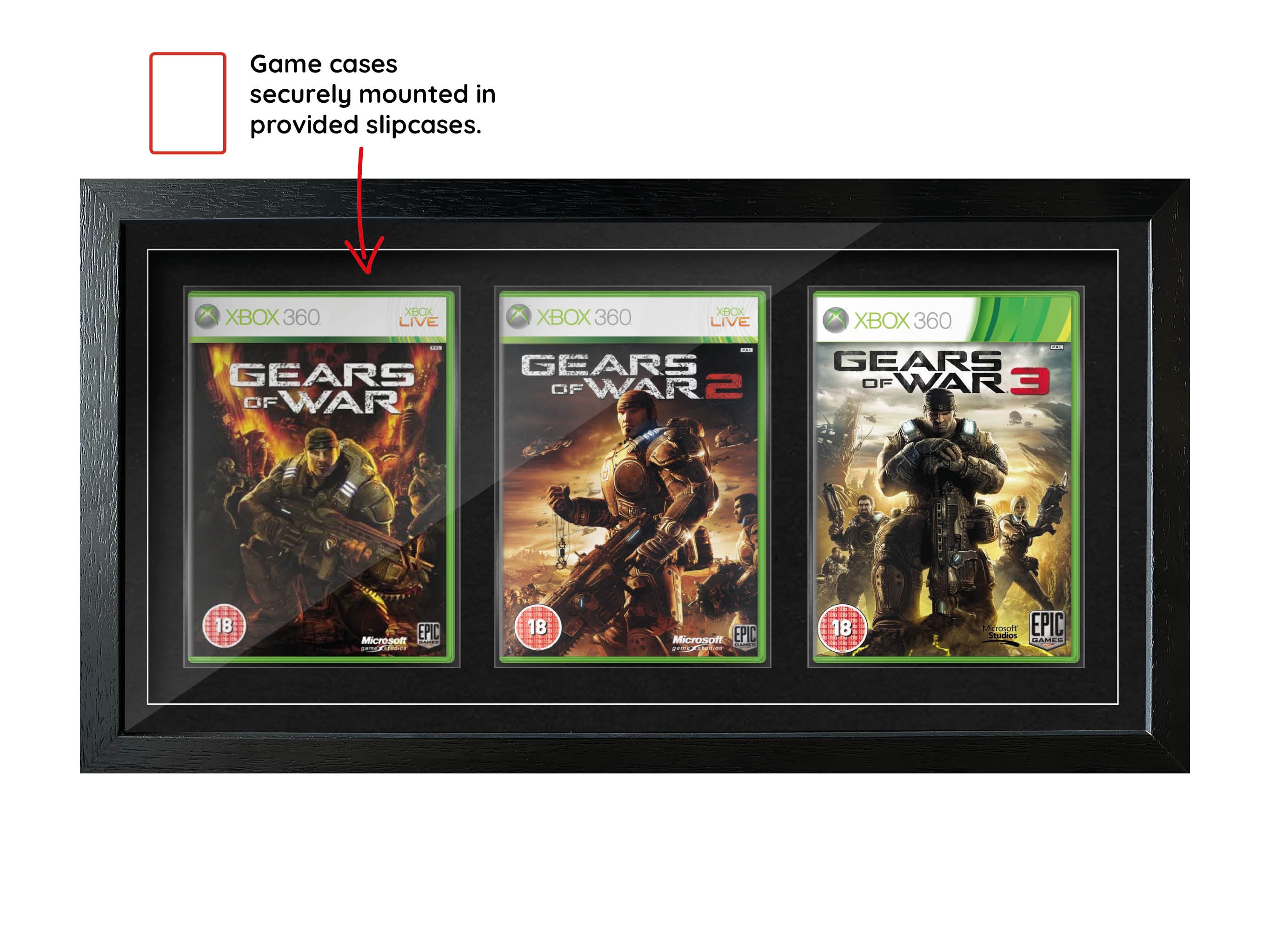 The Gears of War Trilogy (Xbox) Exhibition Range Framed Games
