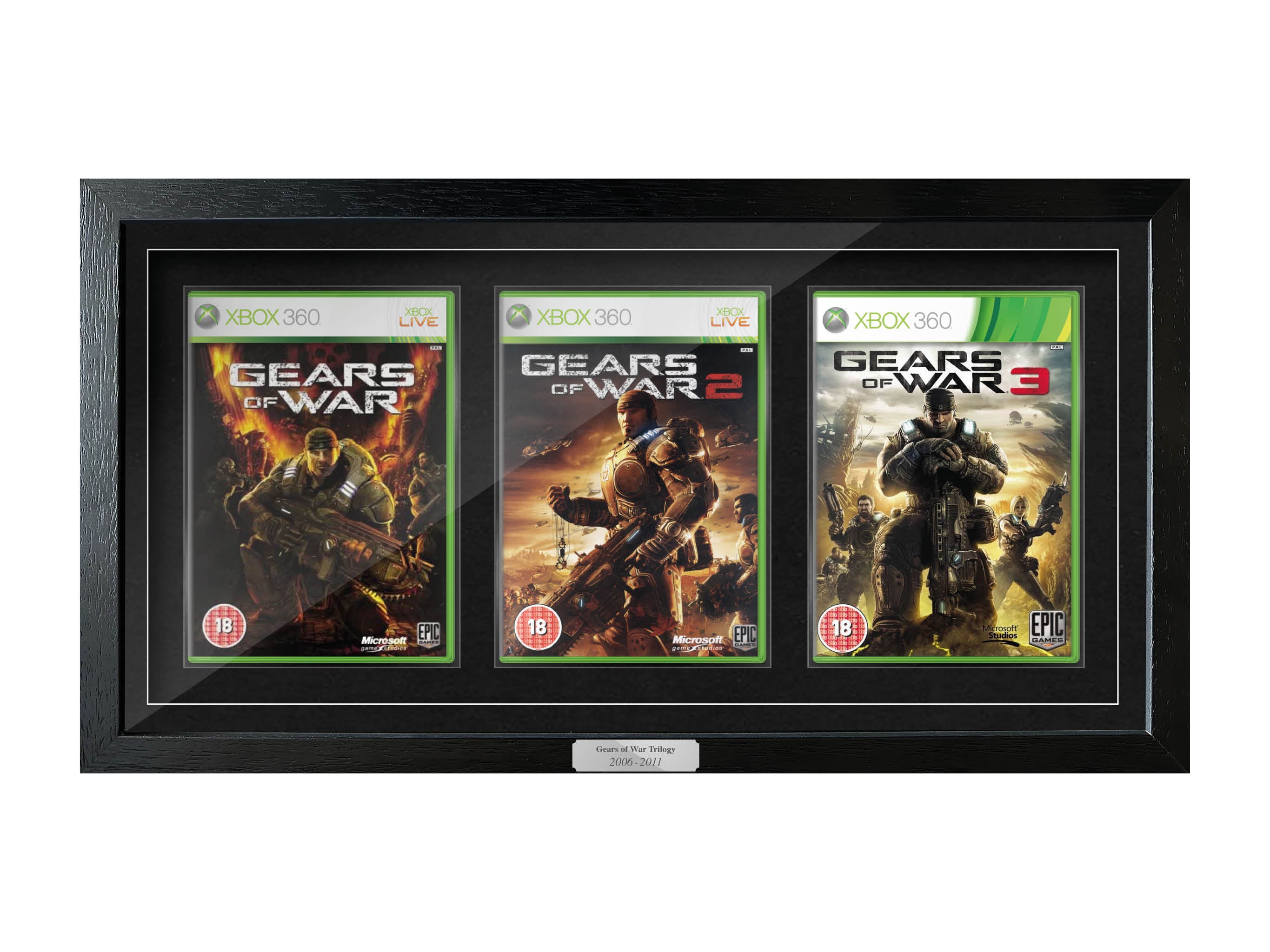 The Gears of War Trilogy (Xbox) Exhibition Range Framed Games