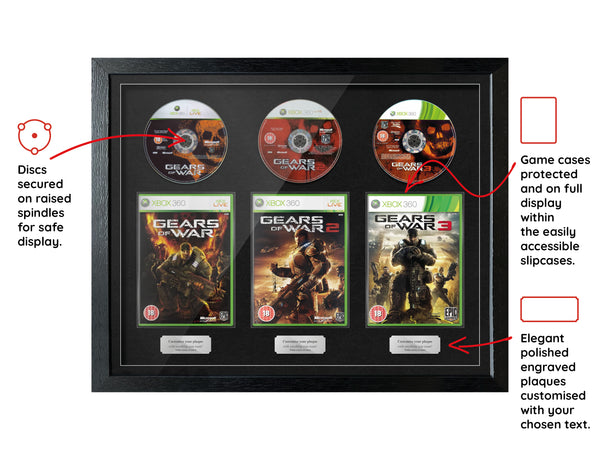 gears of war 2 xbox one The Gears of War Trilogy (Xbox) Exhibition Range Framed Games