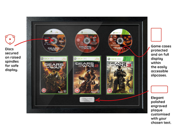 The Gears of War Trilogy (Xbox) Exhibition Range Framed Games