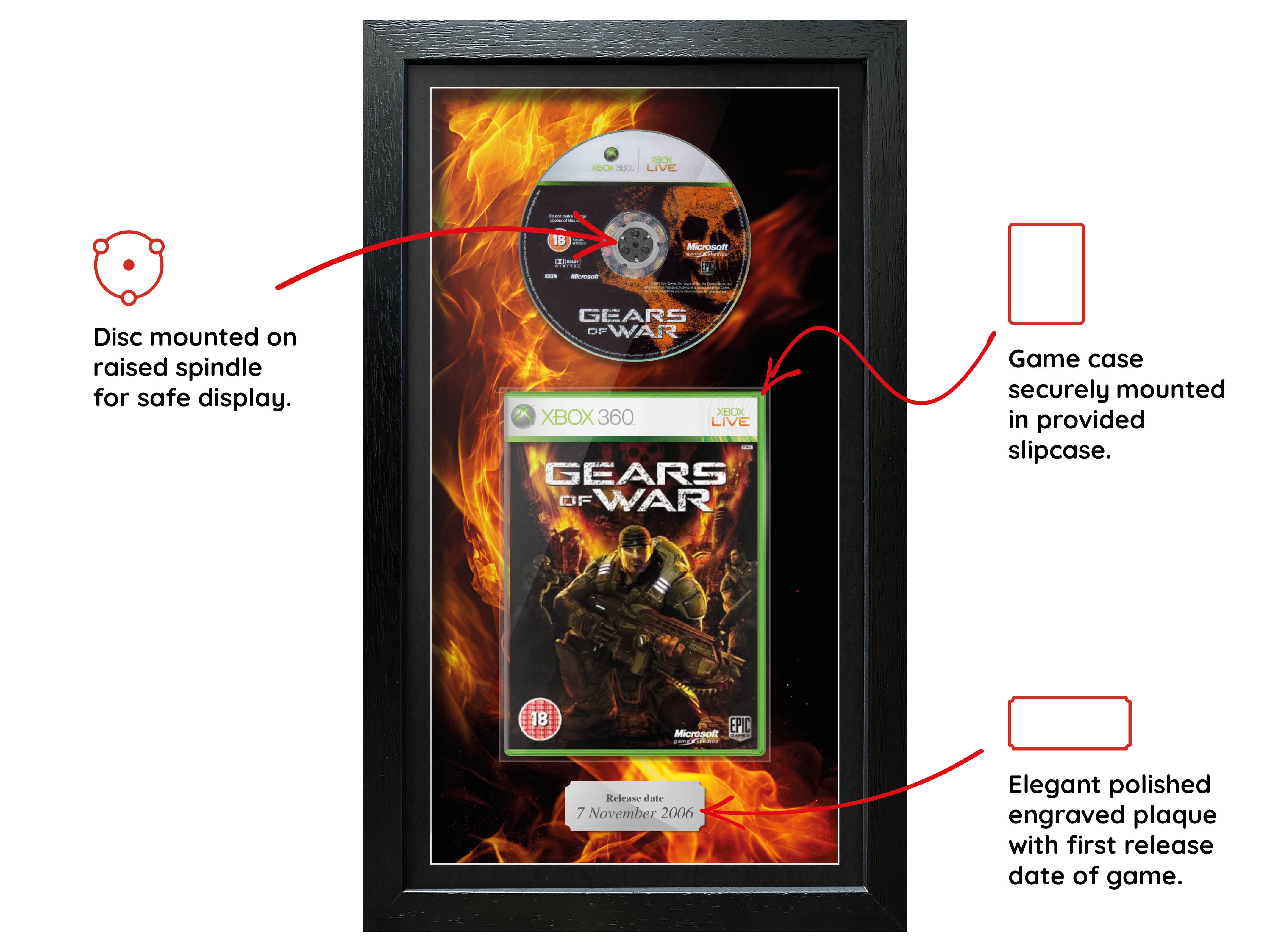 Gears of War (Xbox 360) Inspired By Exhibition Range Framed Game