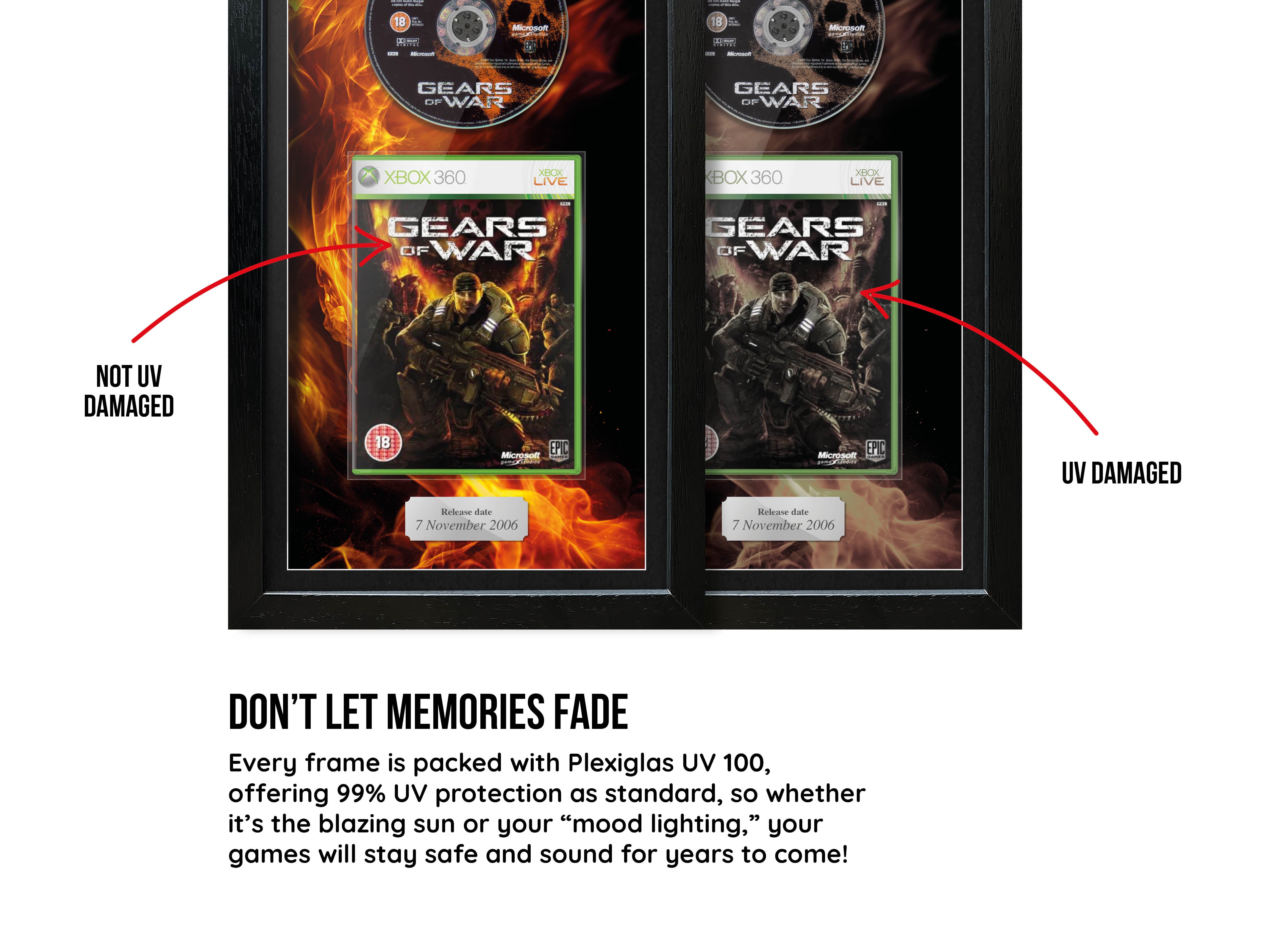 Gears of War (Xbox 360) Inspired By Exhibition Range Framed Game