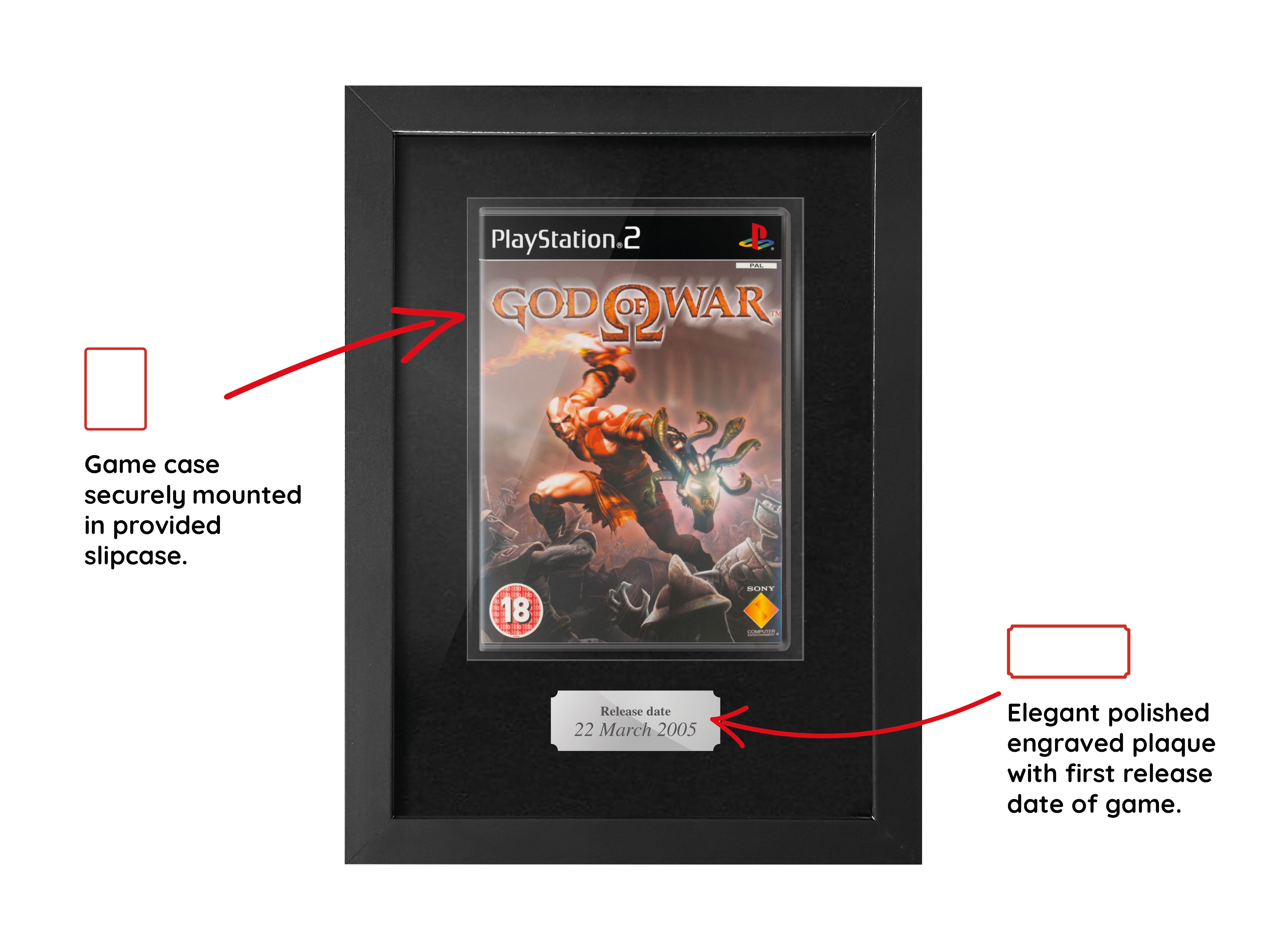 God of War (PS2) Framed Game (Reprinted sleeve)